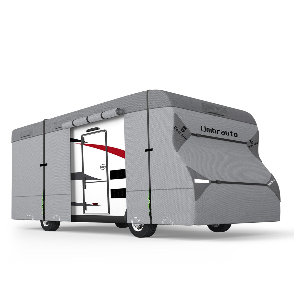 Umbrauto Rv Cover Class C Upgraded 7 Layers Anti-Uv Top Panel Motorhome Cover Windproof Camper Cover For 26' To 29' Motorhome Wi