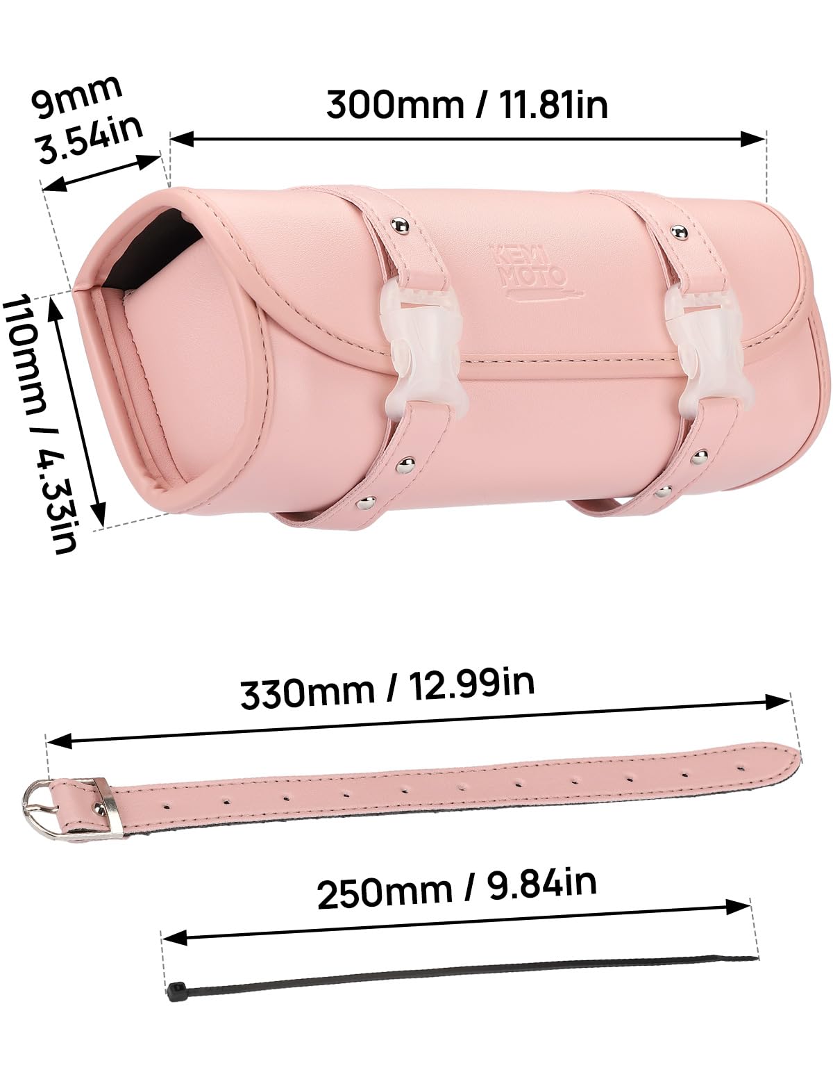 Kemimoto Motorcycle Fork Tool Bag Bike Handlebar Bag Universal Compatible With Motorcycle Front Forks Handlebar Sissy Bar Girls