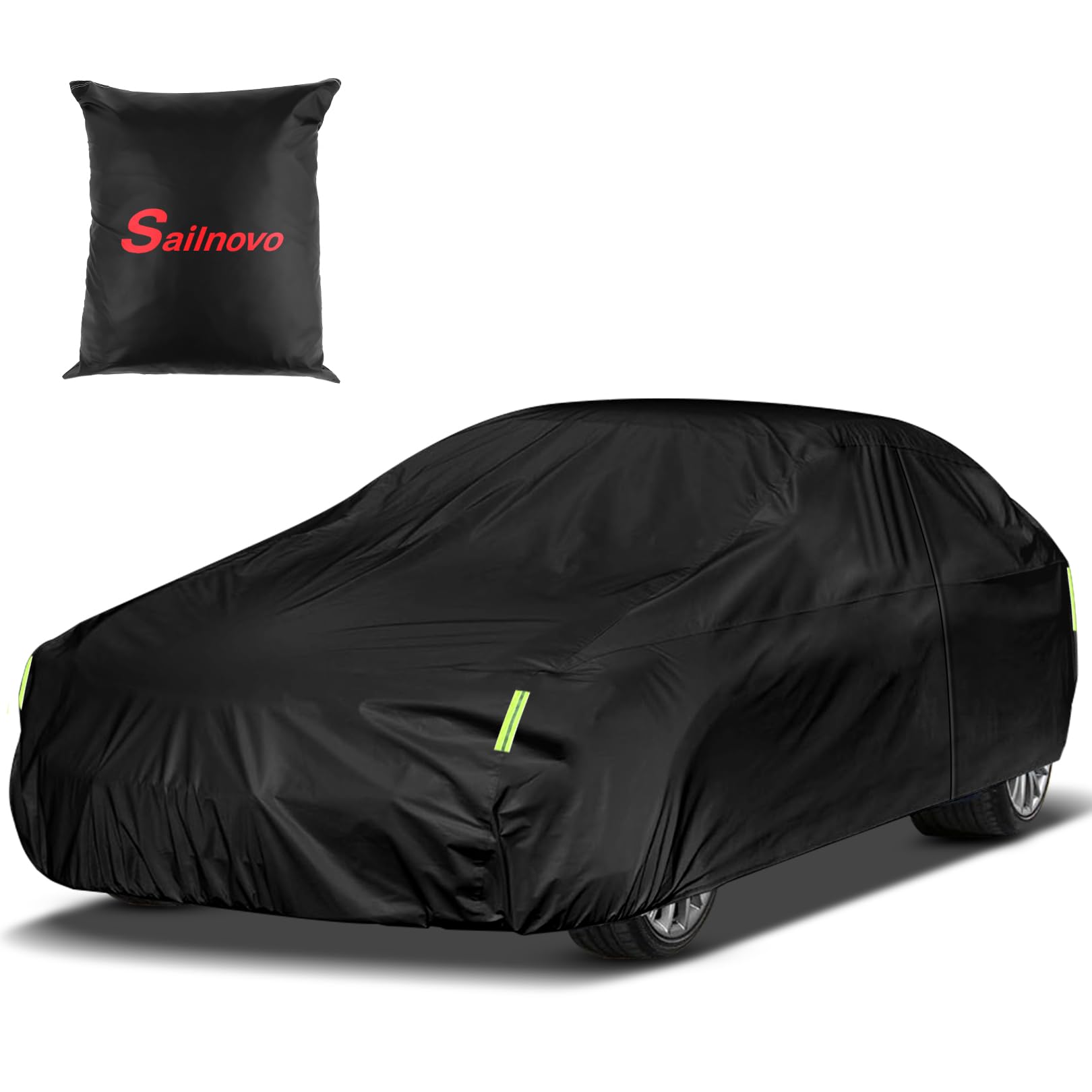 Sailnovo Car Cover Waterproof All Weather,7 Layers Heavy Duty Full Exterior Cover Snow Sun Uv (Pe+Cotton, A11 Fit Large Sedan-Le