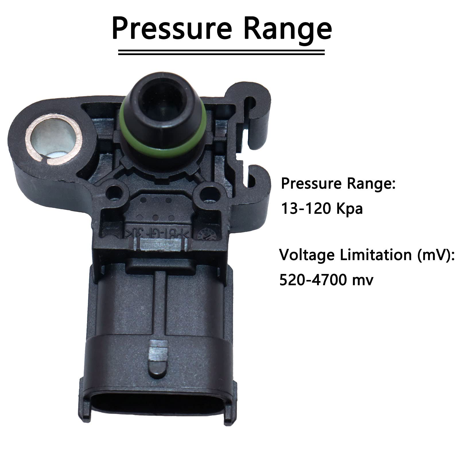 KEJSTED MAP Sensor 55573248 for Chevy Aveo, Camaro, Impala, Silverado, GMC Canyon, Buick Enclave, Cadillac CTS - Black