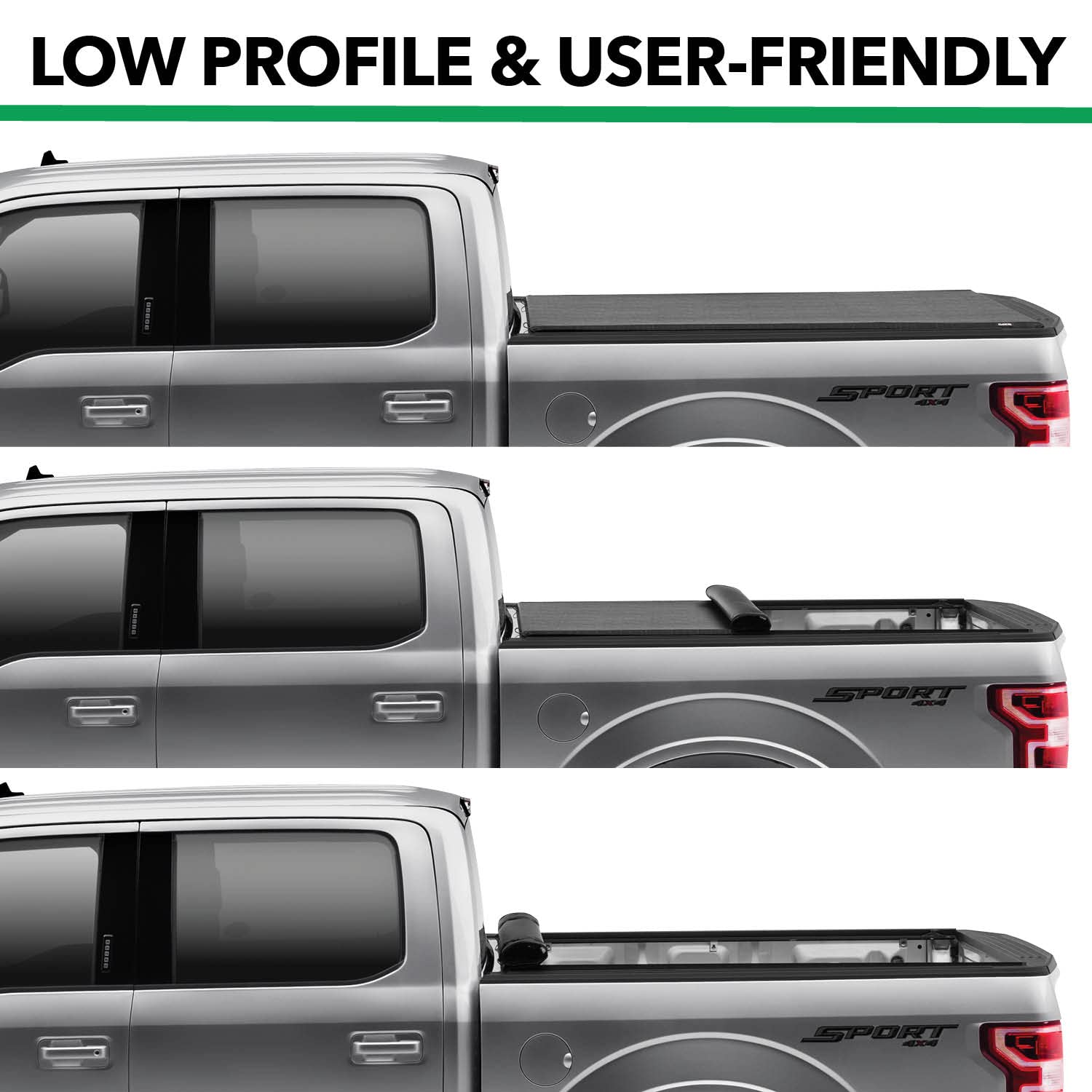Gator Etx Soft Roll Up Truck Bed Tonneau Cover | 138695 | Fits 2019 - 2025 Dodge Ram 1500 Does Not Fit W/ Multi-Function (Split)