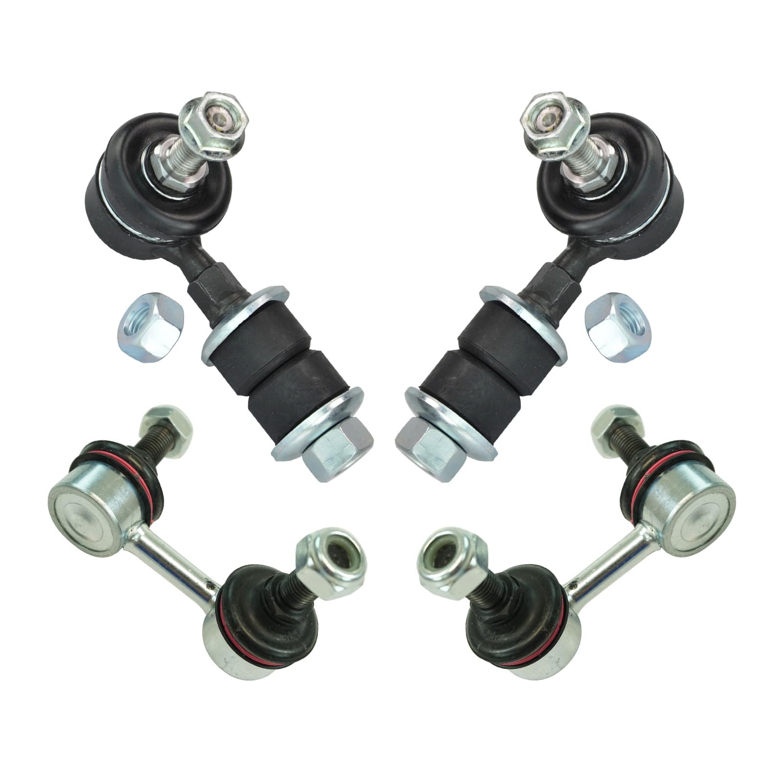 Trq Sway Bar Stabilizer Link Set Front & Rear Compatible With 03-06 Outlander