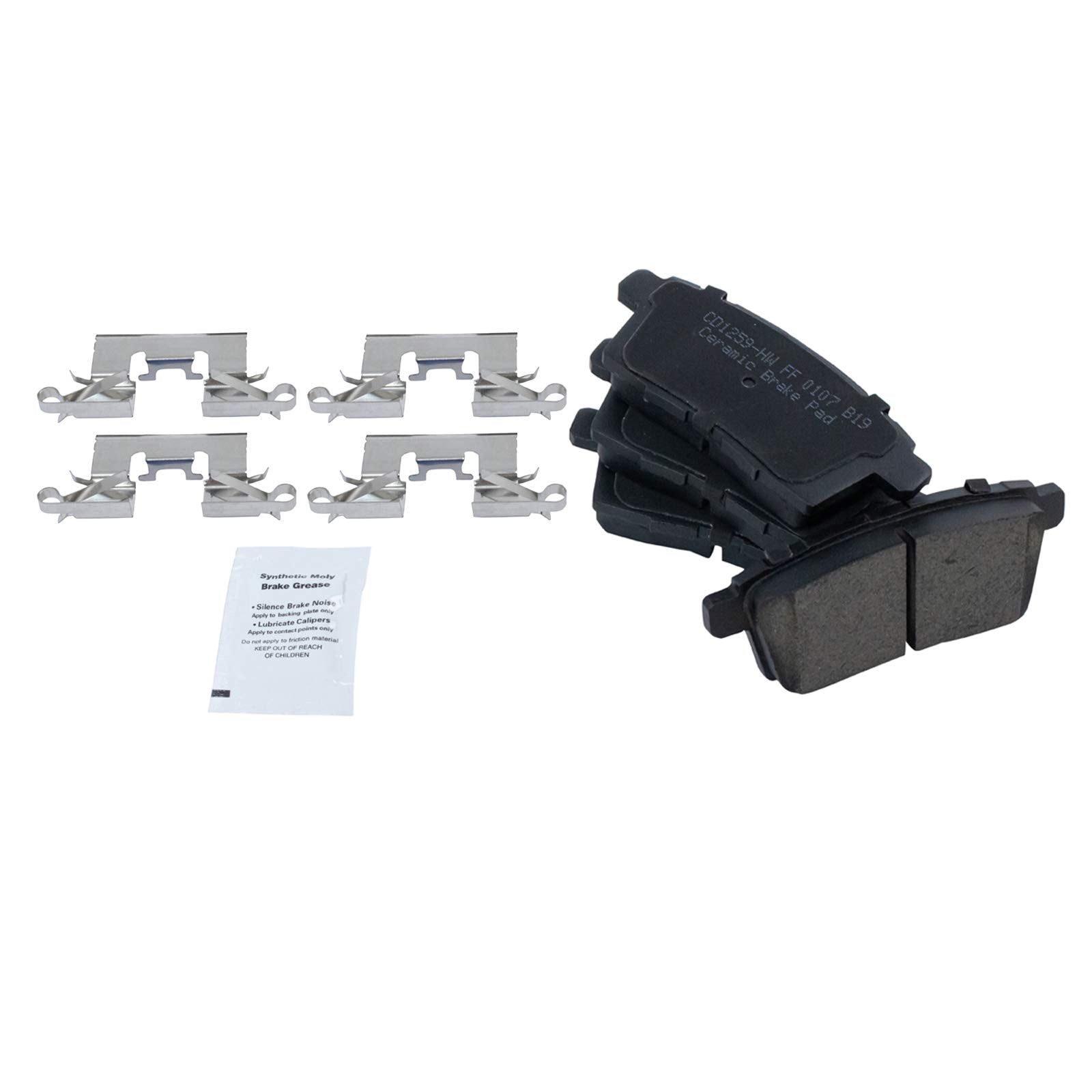 Trq Rear Brake Pad & Rotor Kit Brake Pads Brake Rotor Ceramic Compatible With 2007-2012 Mazda Cx-7