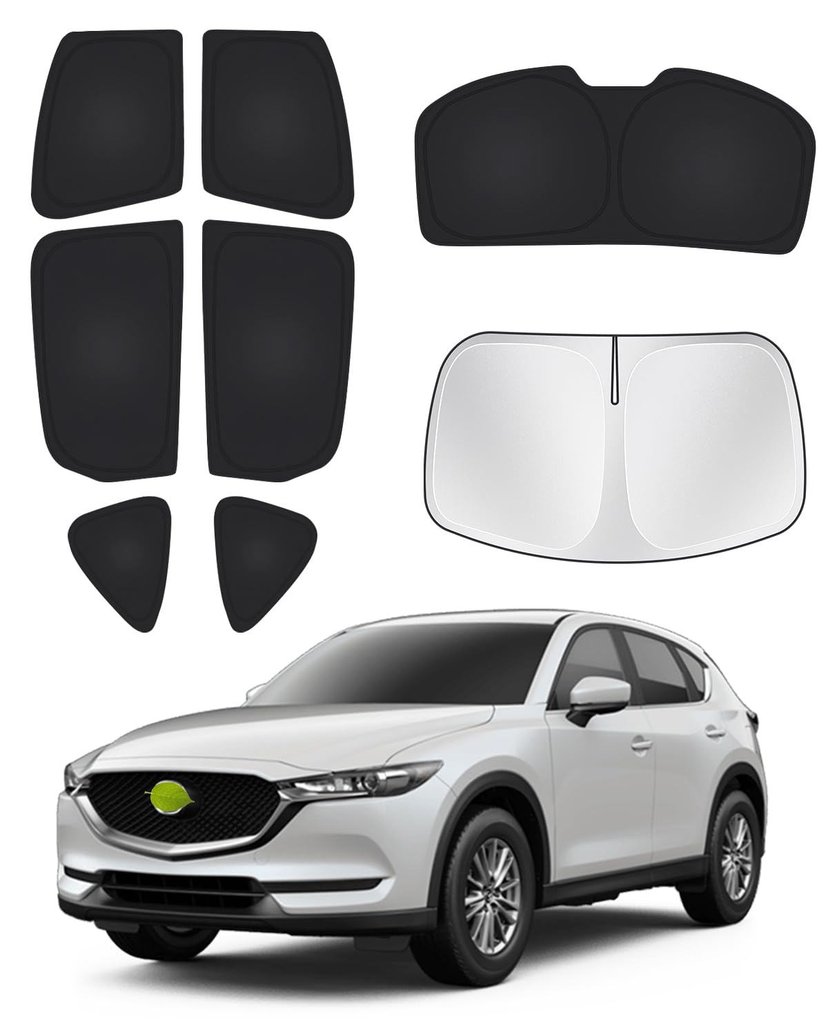 Canvcle Windshield Sunshade For Mazda Cx-5 2017-2025 Cx5 Accessories Side Rear Window Shade Cover Kit Window Sun Blocker Privacy