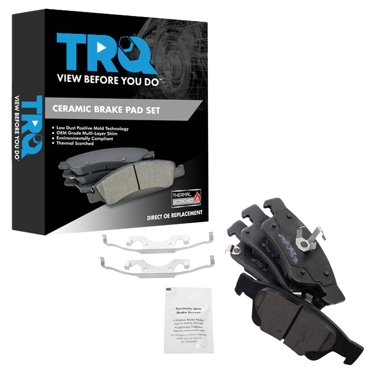 TRQ Rear Brake Pads Ceramic Compatible with 2011-2021 Dodge Durango Jeep Grand Cherokee