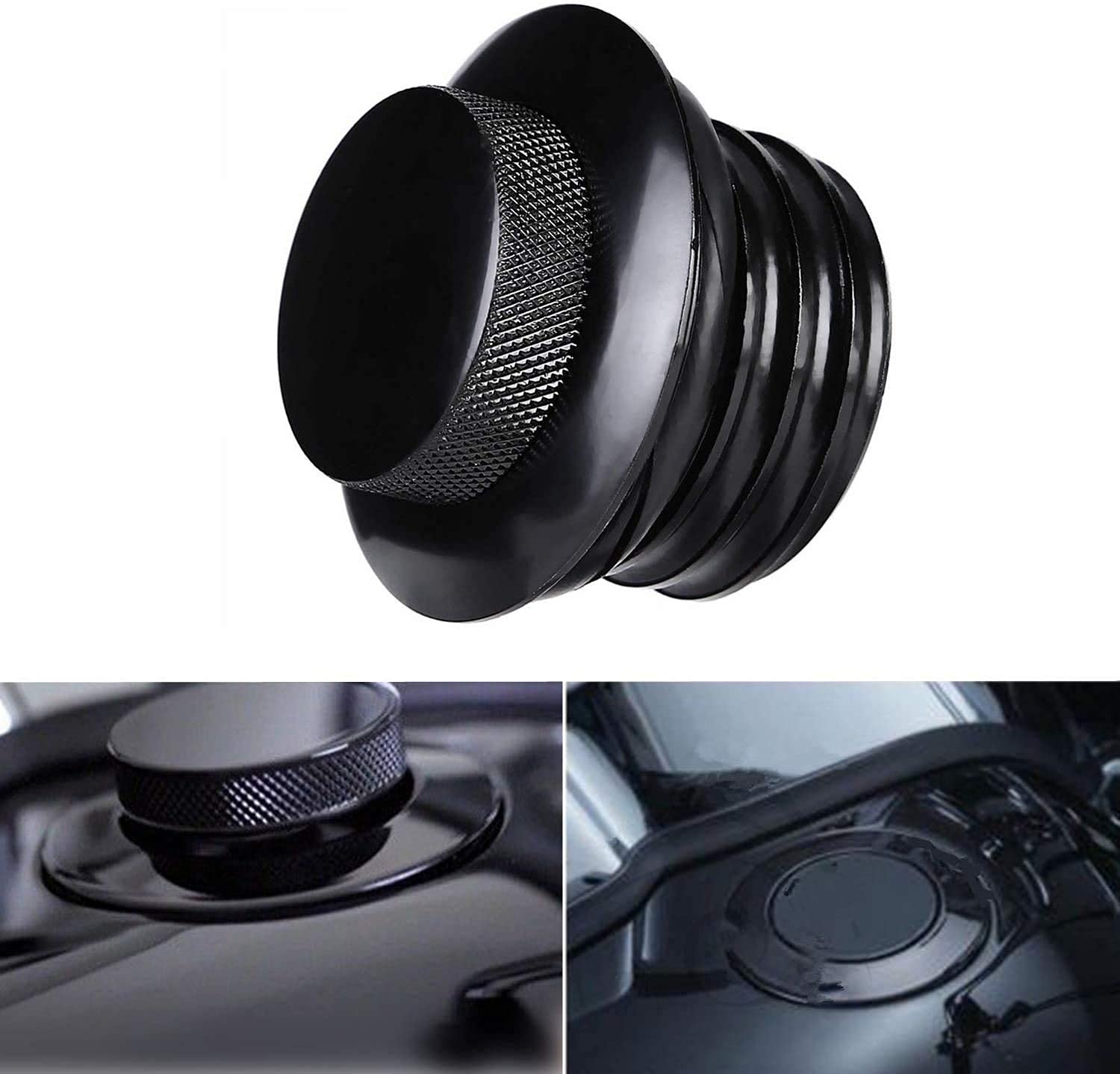 Harley Flush Pop-Up Gas Storage Cap,Gas Cap,Motorcycle Clockwise Fuel Gas Oil Tank Cap, Black Pop-Up Gas Cap For 1982-2018 Vente