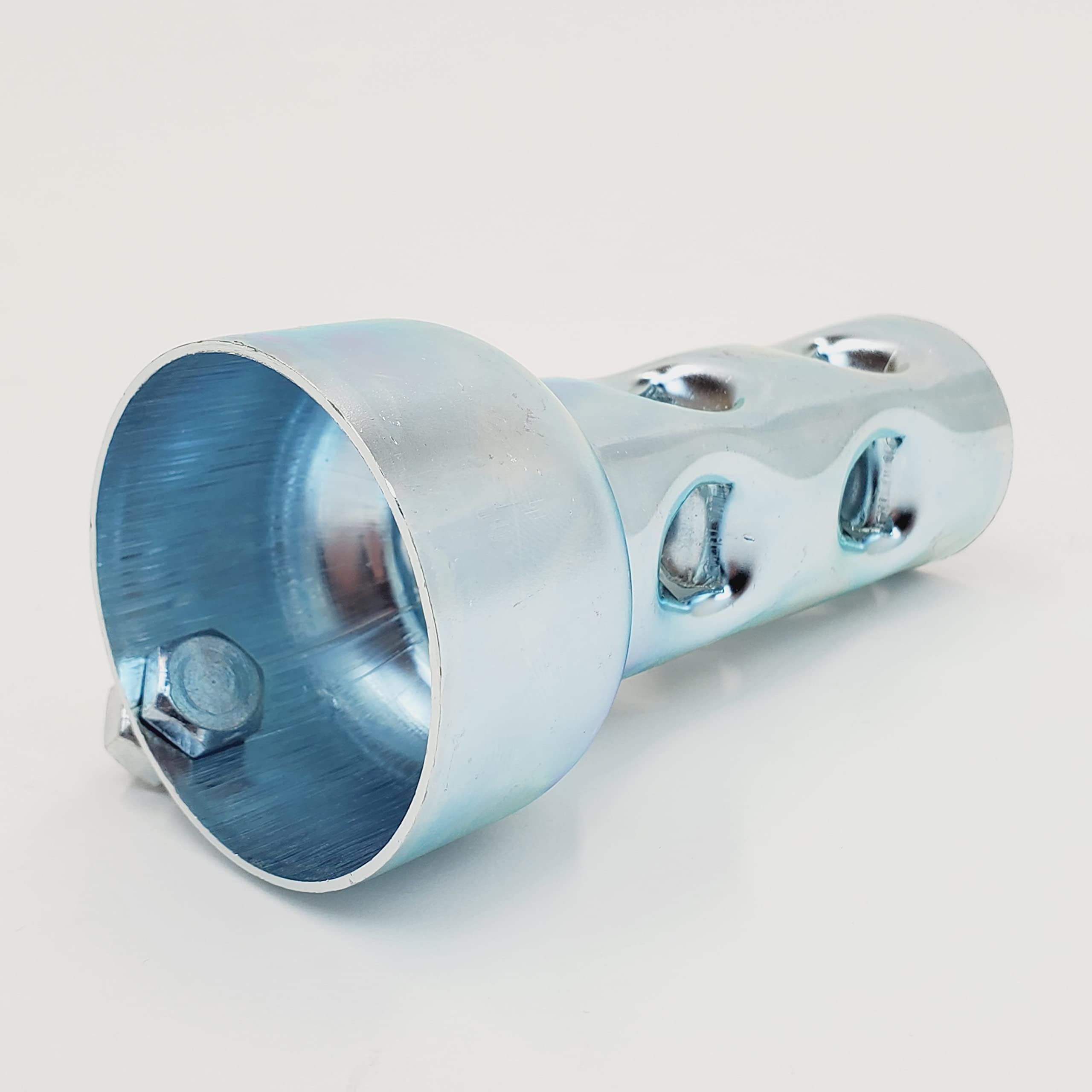 4    SHORT Exhaust Baffles for 2'' OD Exhaust Pipes & Mufflers - Noise Reducer/Silencer - SOLD AS A PAIR w/Mounting Nut & Bolt -