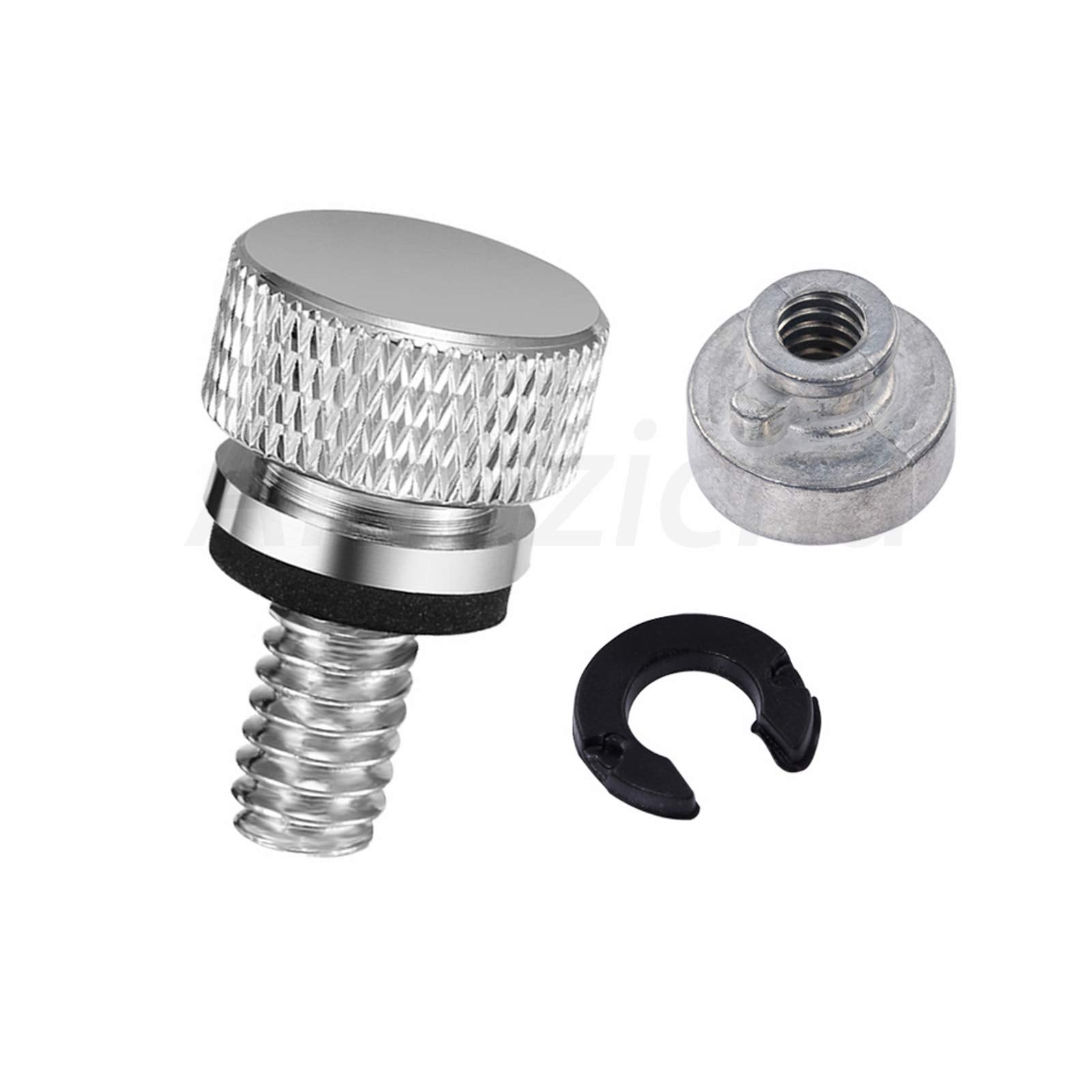 Amazicha Chrome Aluminium Seat Bolt Screw Nut Mount Kit Compatible For Harley Davidson Sportster Softail Touring Dyna 1996-2024