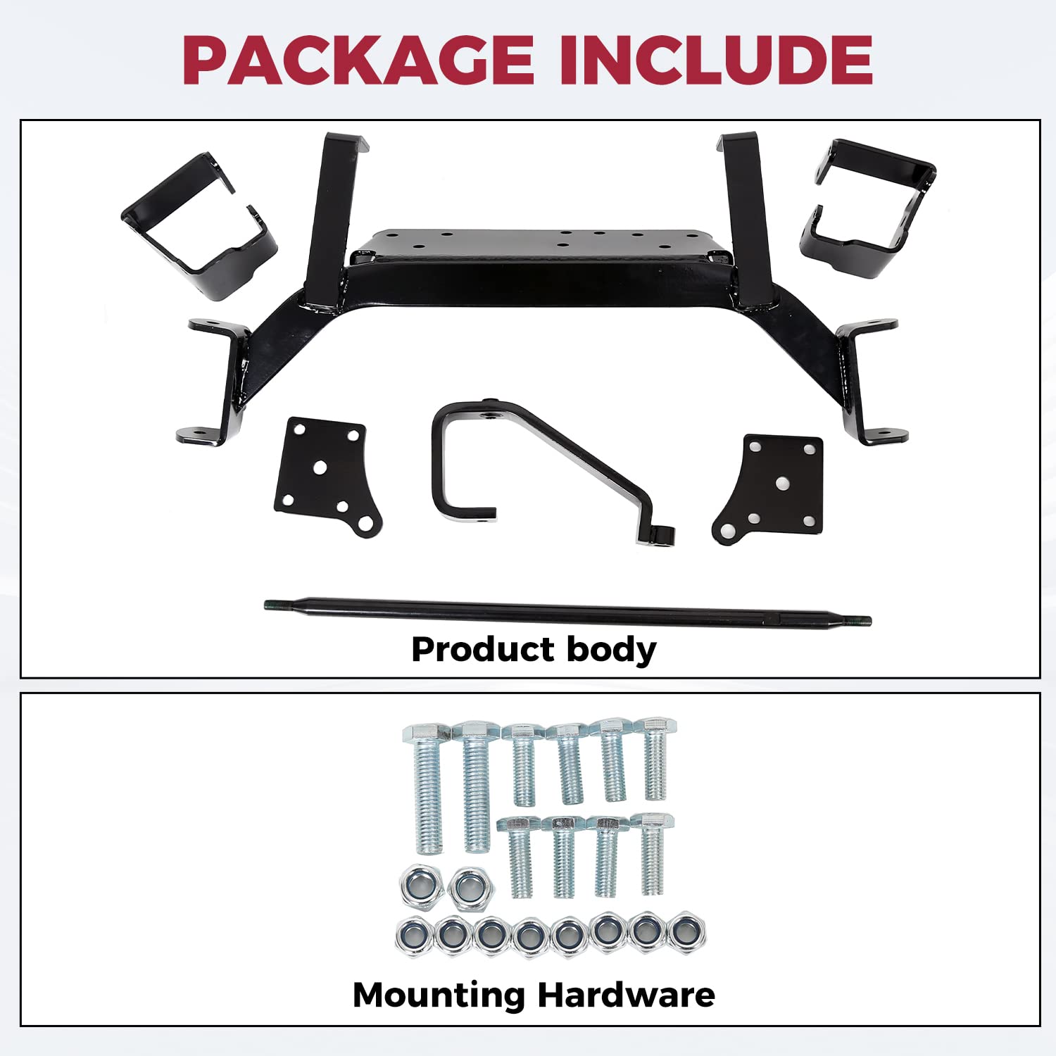 Ecotric 6' Drop Axle Lift Kits Compatible With 2001.5-2020 Ezgo Golf Cart Electric Txt Model, Drop Axle Raise Suspension Kit Up To 23' Tires Front Black