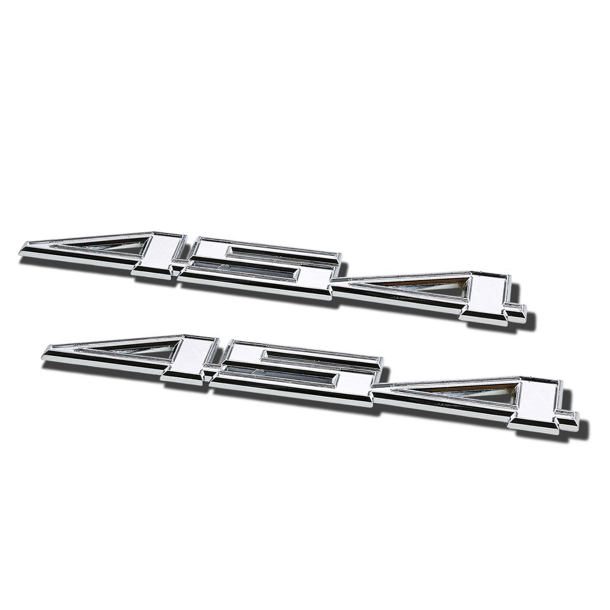 Auto Dynasty 2 X Metal Emblem Decal Logo Trim Badge 454 (Silver)