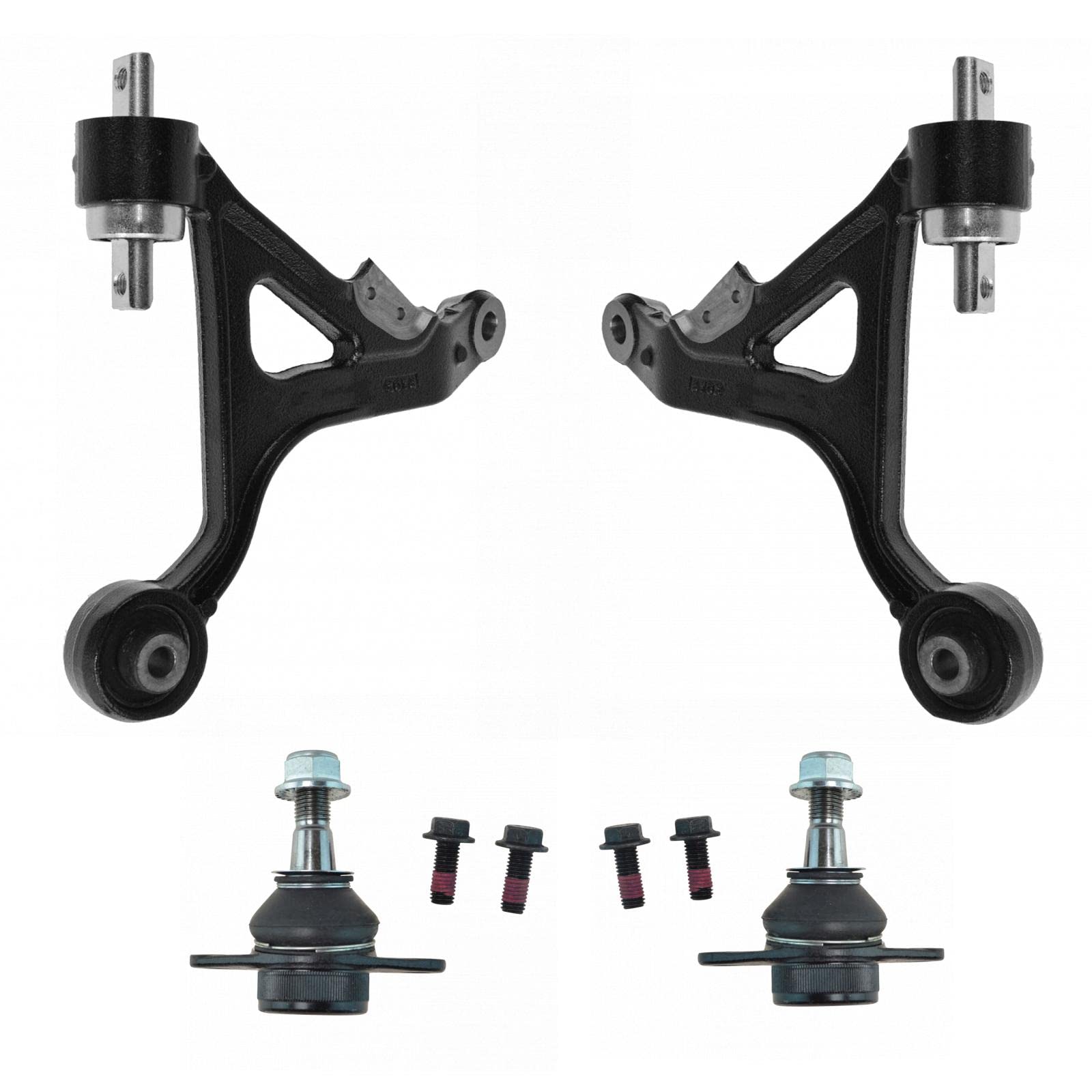 TRQ Front Control Arm with Ball Joint Set Compatible with 2007-2009 Volvo S60