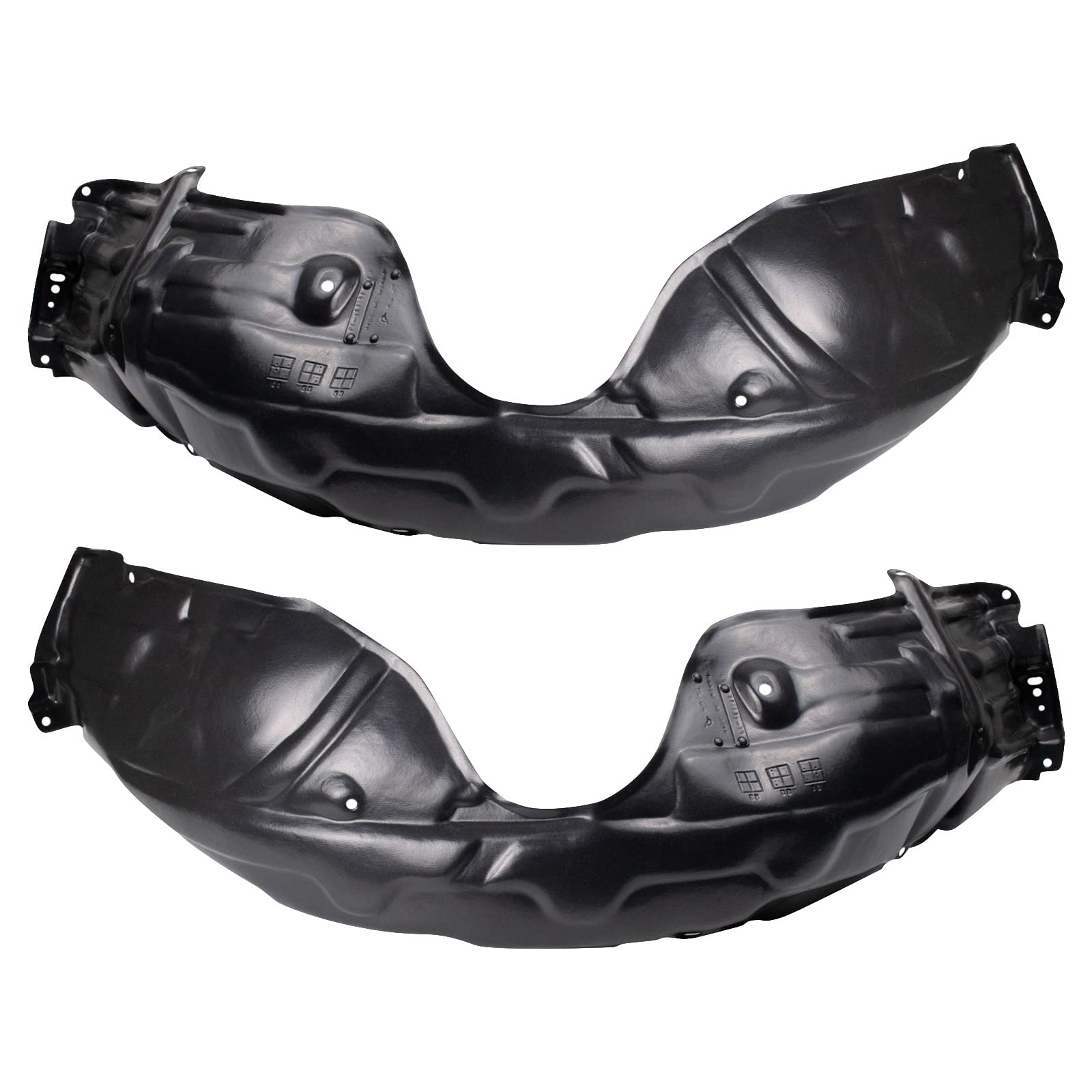 Trq Inner Fender Liner Set Compatible With 2007-2011 Toyota Camry To1248199 To1249199 To1250122 To1251122