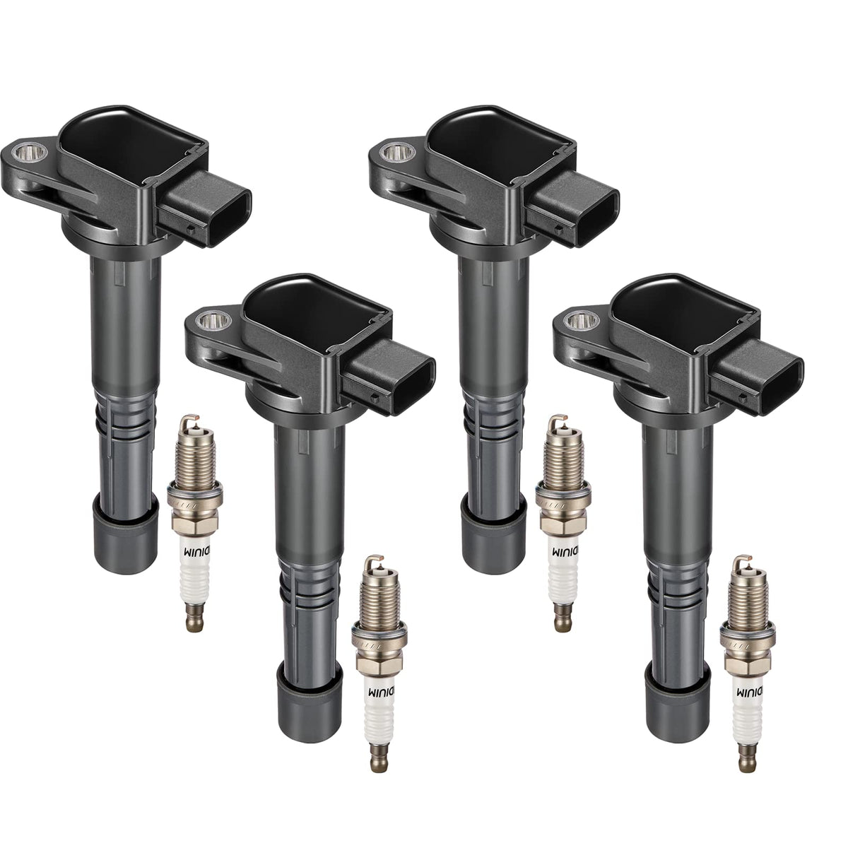 BDFHYK Ignition Coil Pack and Iridium Spark Plugs for Acura RSX Honda Accord Civic CR-V Element Replacement for UF583 UF311 9807