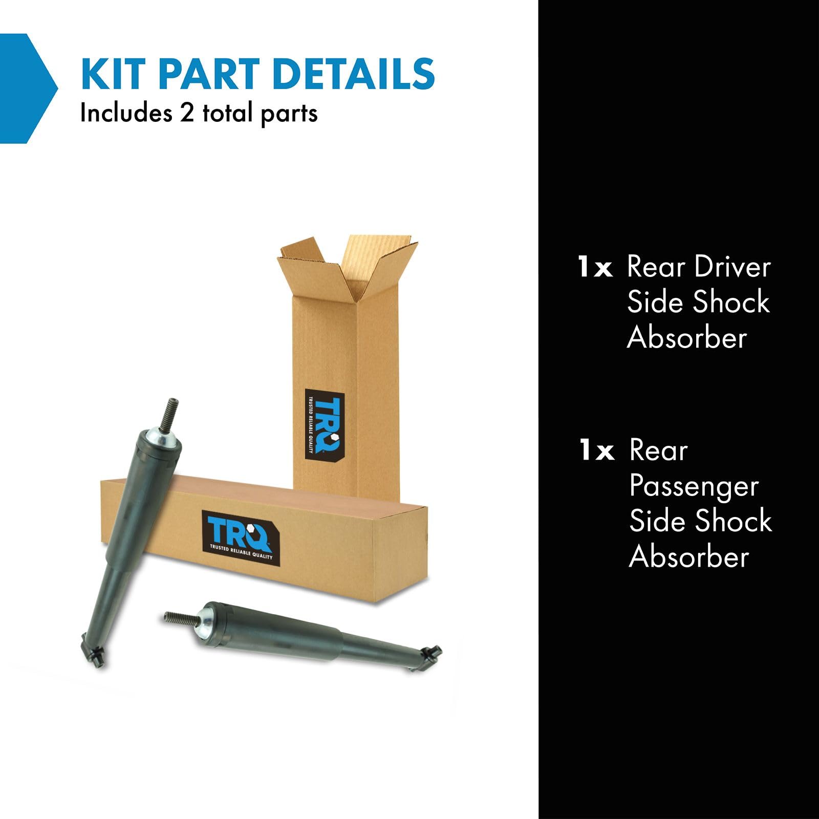 Trq Rear Shock Absorber Set Compatible With 2003-2014 Volvo Xc90