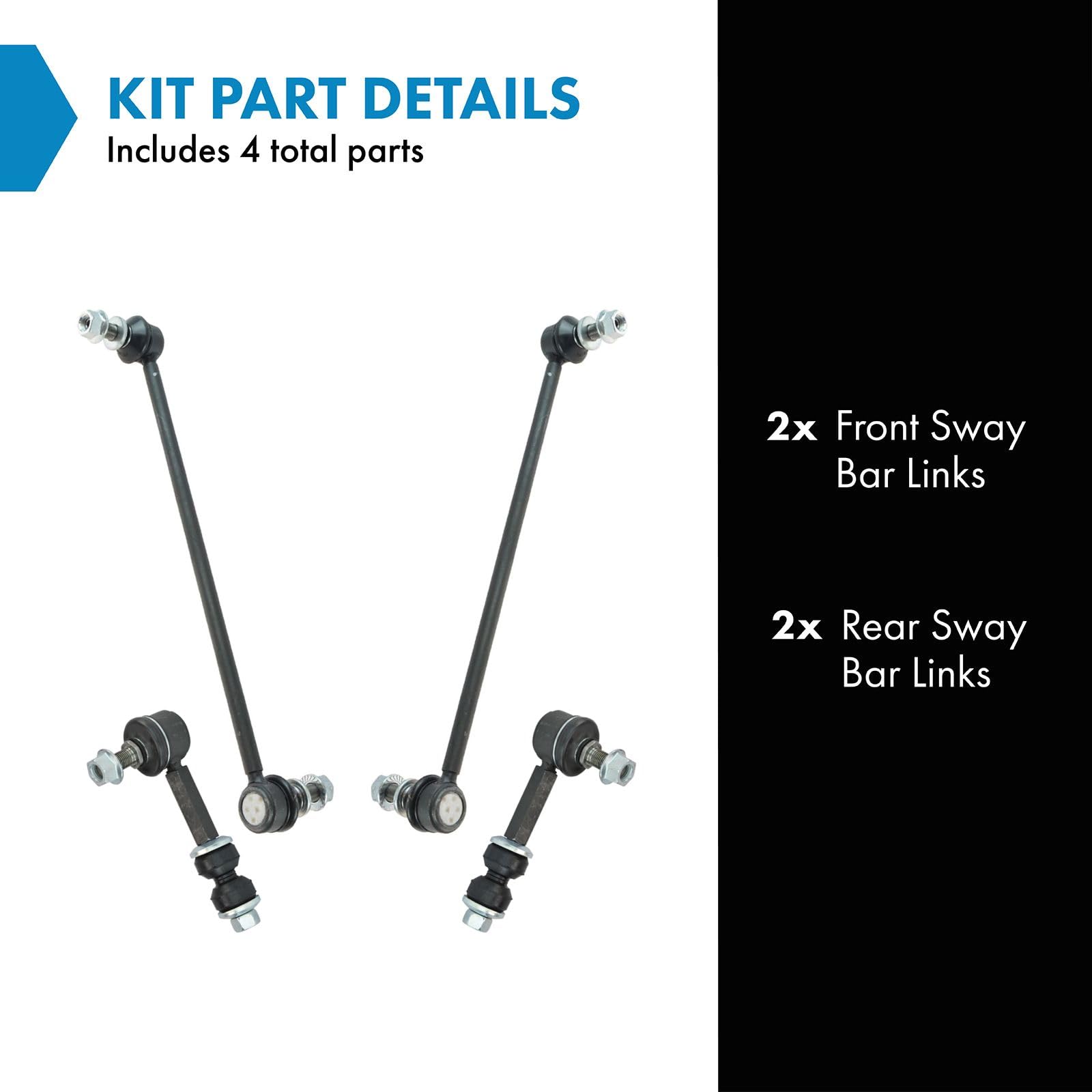 Trq Front & Rear Sway Bar Stabilizer Link Set Compatible With 2015-2017 Lexus Nx200T 2018-2019 Nx300 2015-2019 Nx300H 2006-2018