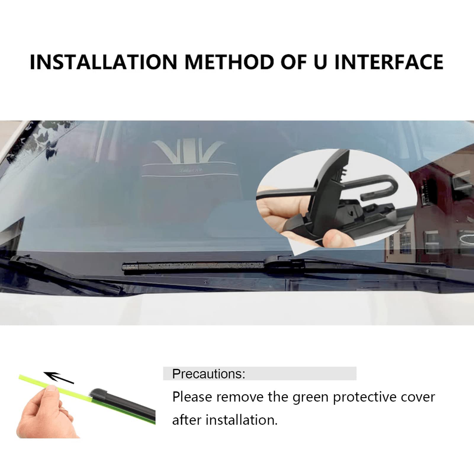 Oem Quality 24''+20'' Fapiuo Premium All-Season Automotive Replacement J-Hook Silent Wiper Blades (Set Of 2)