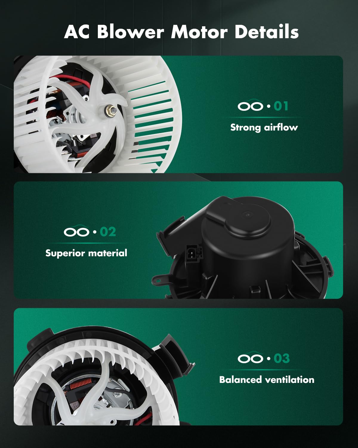 Scitoo 700319 Front Hvac Blower Motor With Fan Cage For Dodge 2007-2009,For Freightliner 2007-2016,For Mercedes-Benz 2010-2018