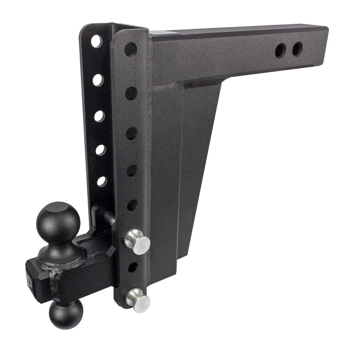 Bulletproof Hitches 2.5'' Adjustable Extreme Duty (36,000Lb Rating) 10'' Drop/Rise Trailer Hitch With 2'' And 2 5/16'' Dual Ball
