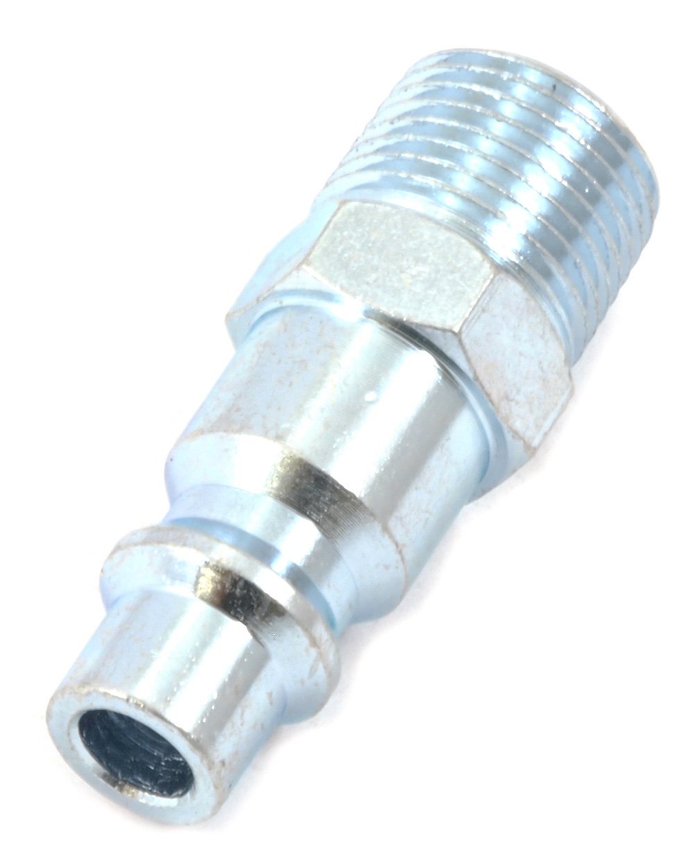 Forney 75307 Air Fitting Plug, Industrial Milton Style, 3/8-Inch-by-3/8-Inch-Male NPT,Silver