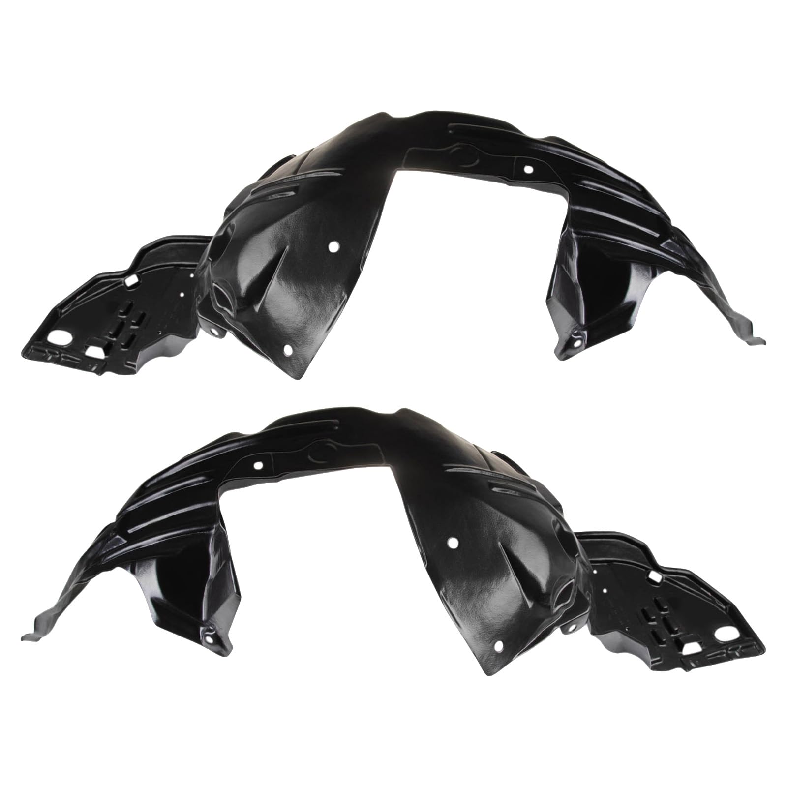 Trq Front Inner Fender Liner Set Compatible With 2010-2011 Honda Insight Ho1248136 Ho1249136