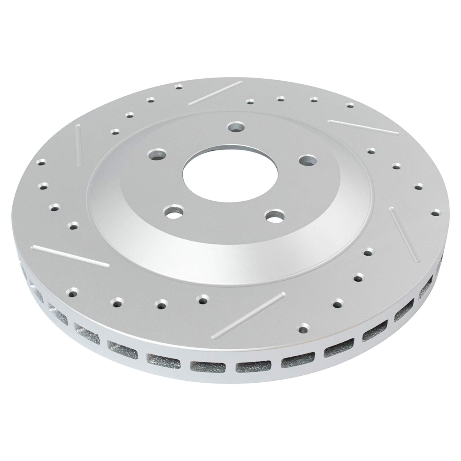 Trq Front Performance Brake Rotors Set Vented Premium G-Coated Cross Drilled & Slotted Compatible With 1997-2004 Chevrolet Corve