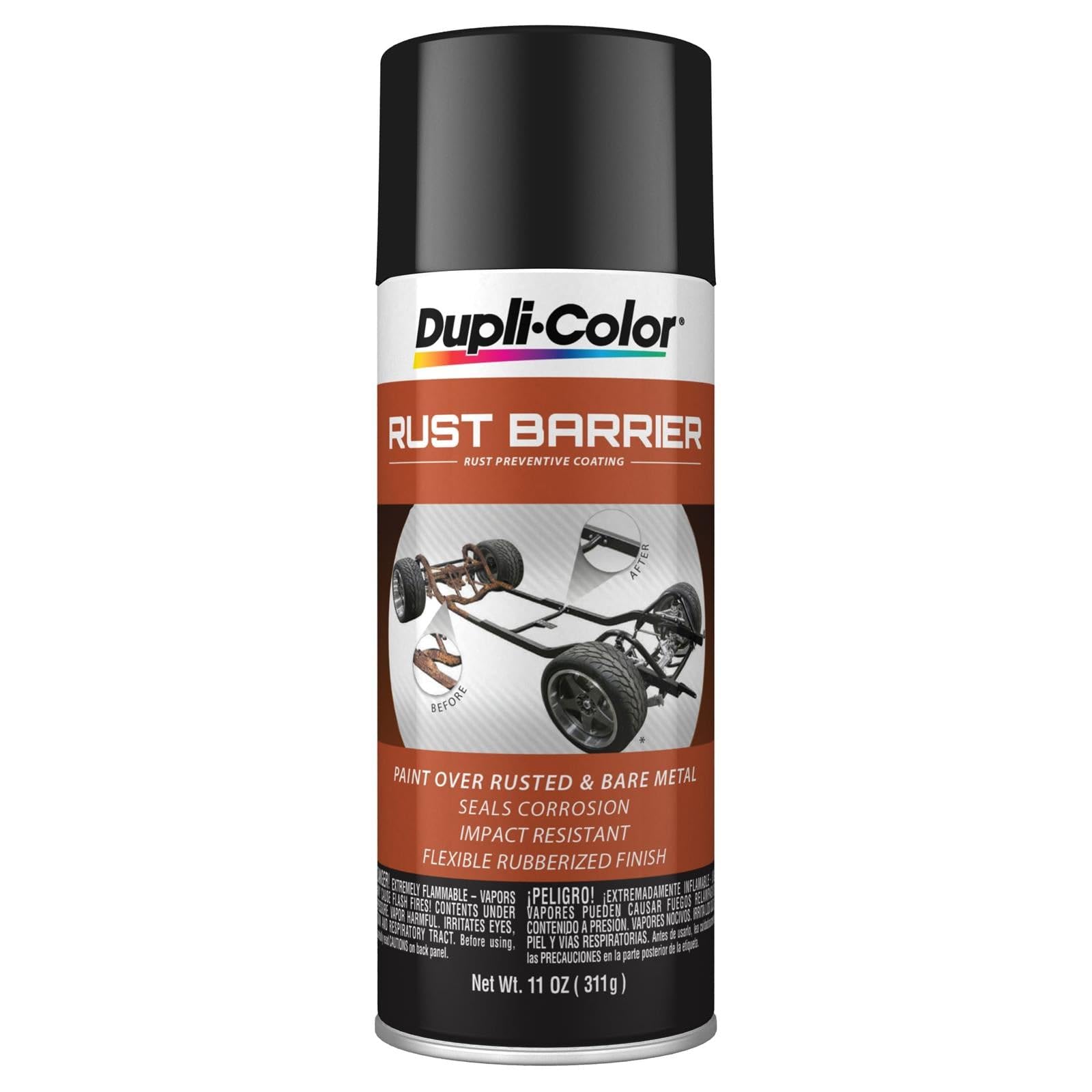 Dupli-Color Erba10100 Professional Rust Barrier Rust Preventive Coating – Gloss Black Spray Paint - 11 Oz. Aerosol Can