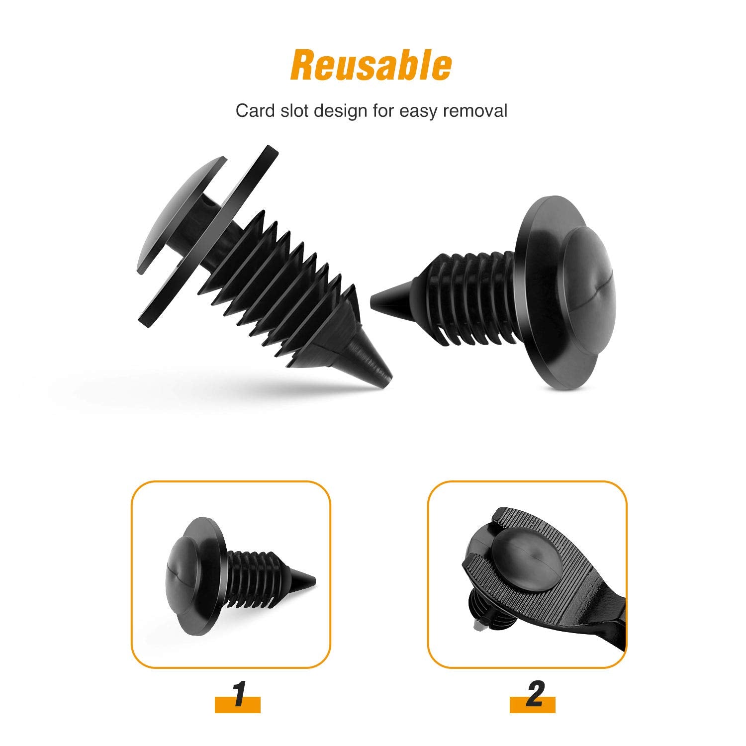 Gooacc Oem # N805155-S Interior Door Panel Clip Nylon Automotive Clips Rivet Retainer Fender Bumper Fasteners Clips For Ford And