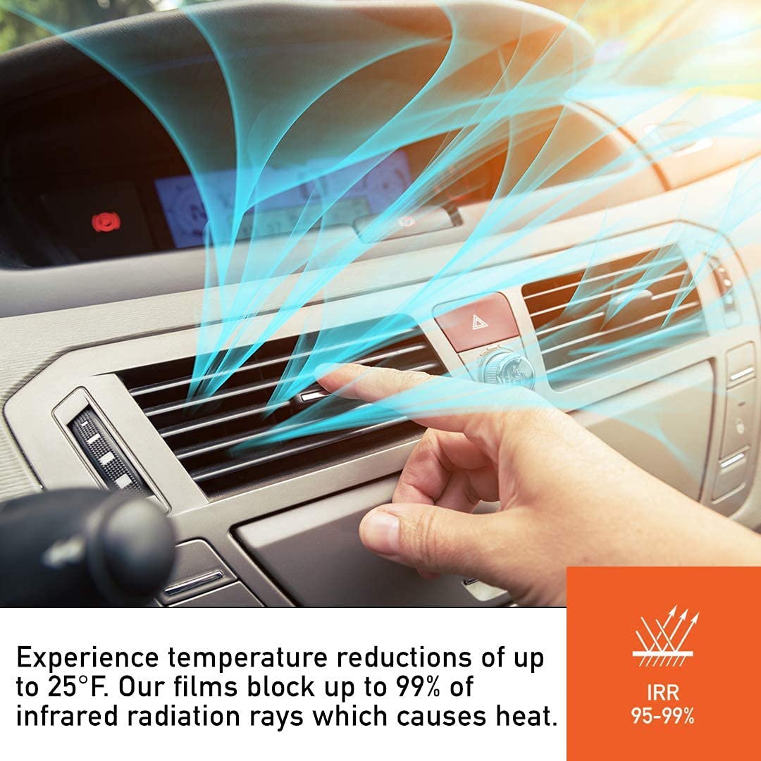 DIY-MotoShield Pro Premium Nano Ceramic Tint (75% VLT) 30    in x 10 ft Roll | Professional Window Film for Auto, Reduce Infrare