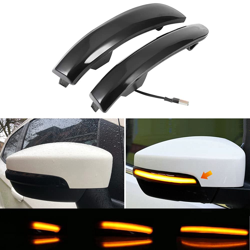 Jinfili Sequential Dynamic Led Turn Signal Light Side Mirror Marker Lamp Accessories Compatible With Ford Escape Ecosport 2013-2
