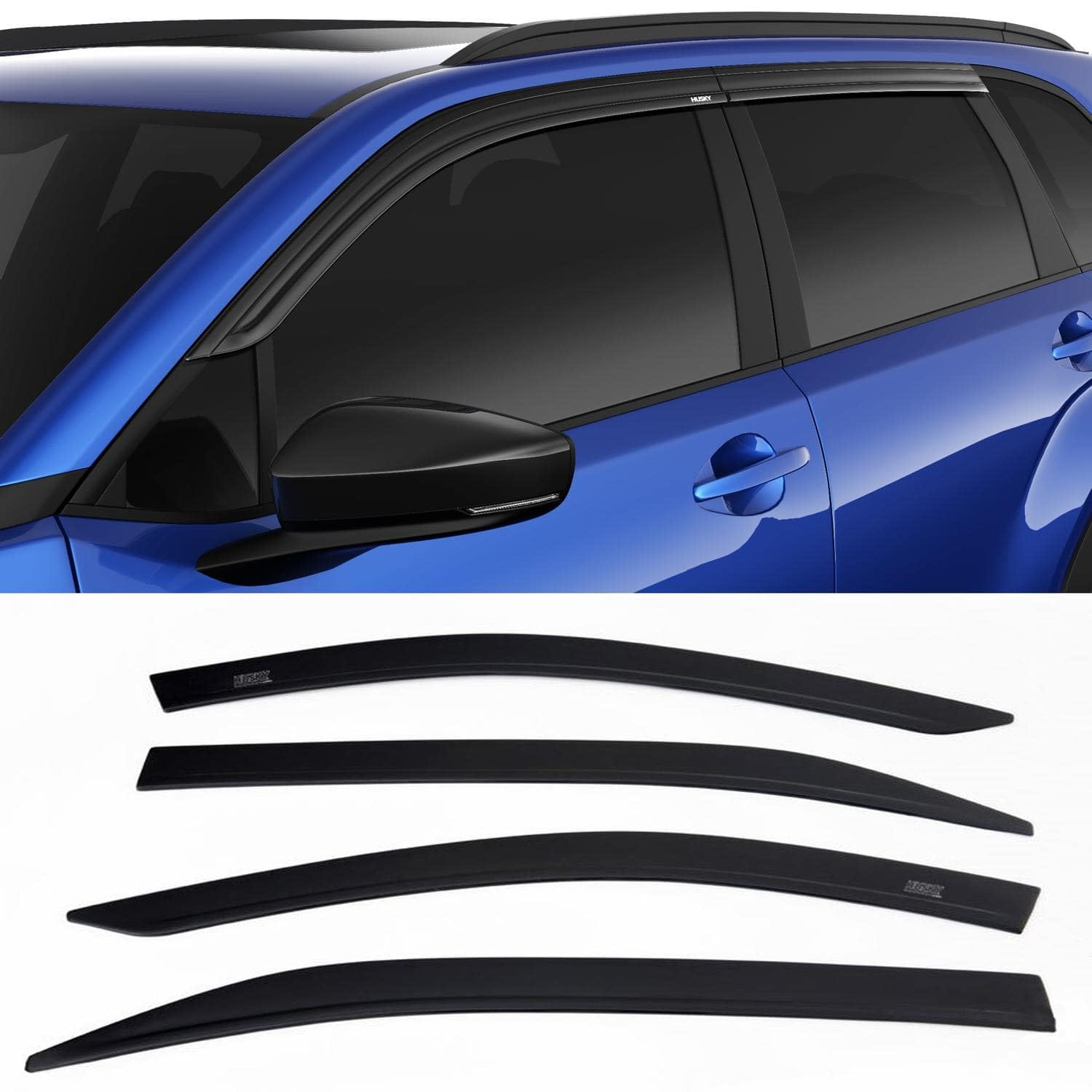 Husky Liners Low Profile Ventvisors/Rain Guards | Fits 2024-2025 Chevrolet Traverse, 4 pcs. | Smoke - 2854137