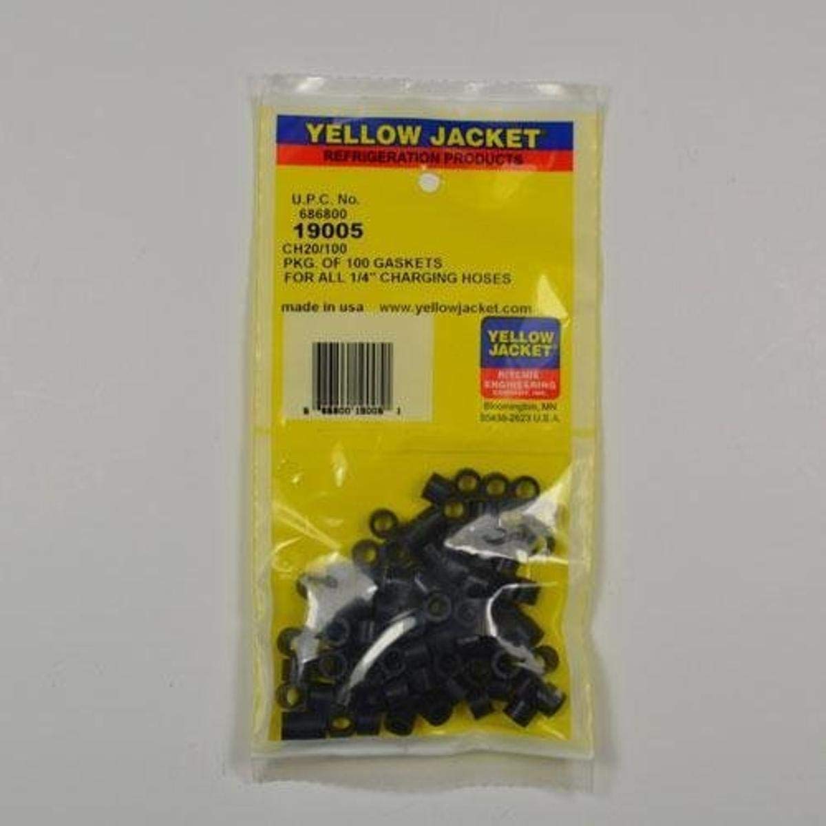 Yellow Jacket 19005 Ch20 For 1/4'' Hose (Pack Of 100)
