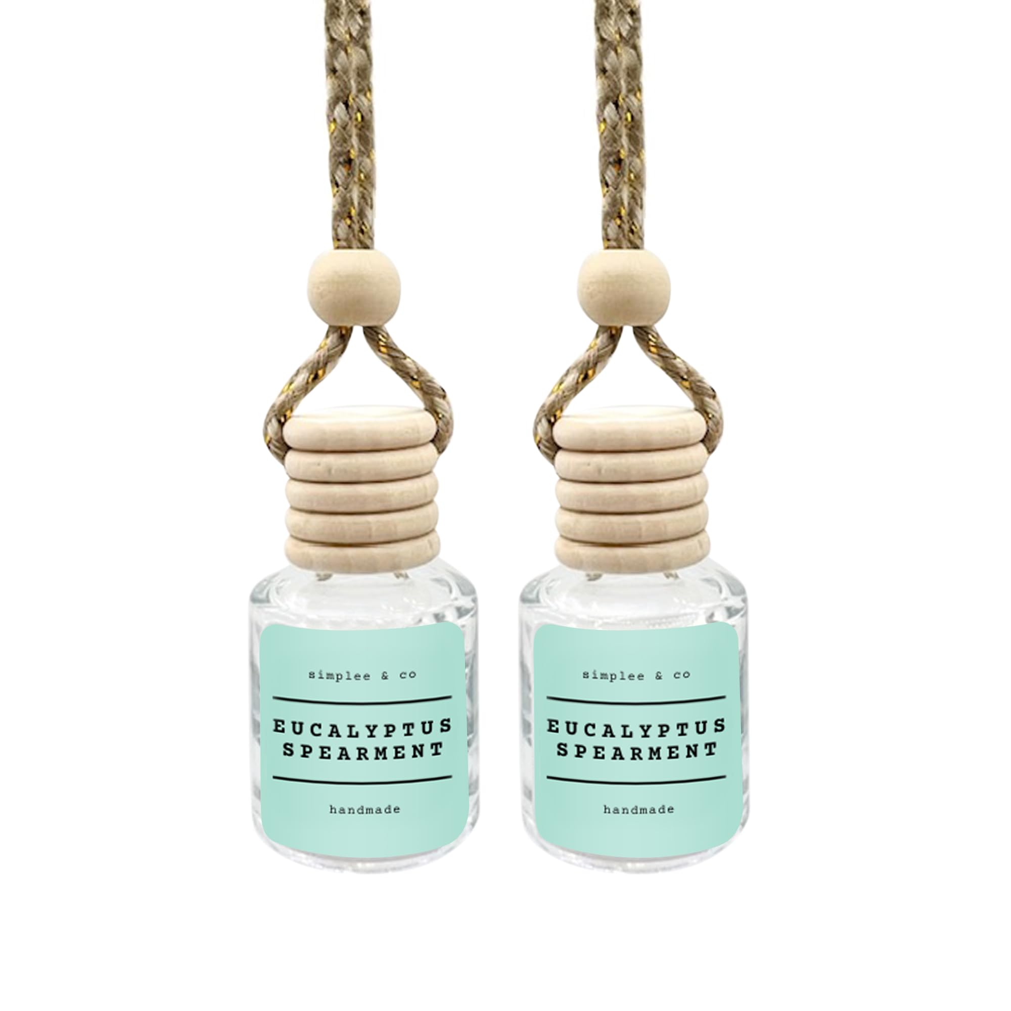 Eucalyptus & Spearmint Car Air Hanging Essential Oil Diffuser, Car Air Freshener Diffuser With Long Lasting Essential Oils, Arom