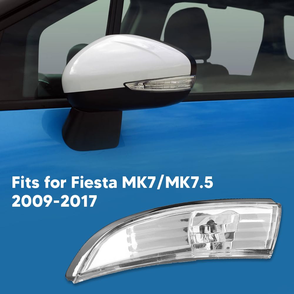 Psytfei Led Side Mirror Abs Side Mirror Indicator Lens Rear View Mirror Turn Signal Light Cover Car Dynamic Indicator Strip For Mk7 Mk7.5 2009-2017(Right)