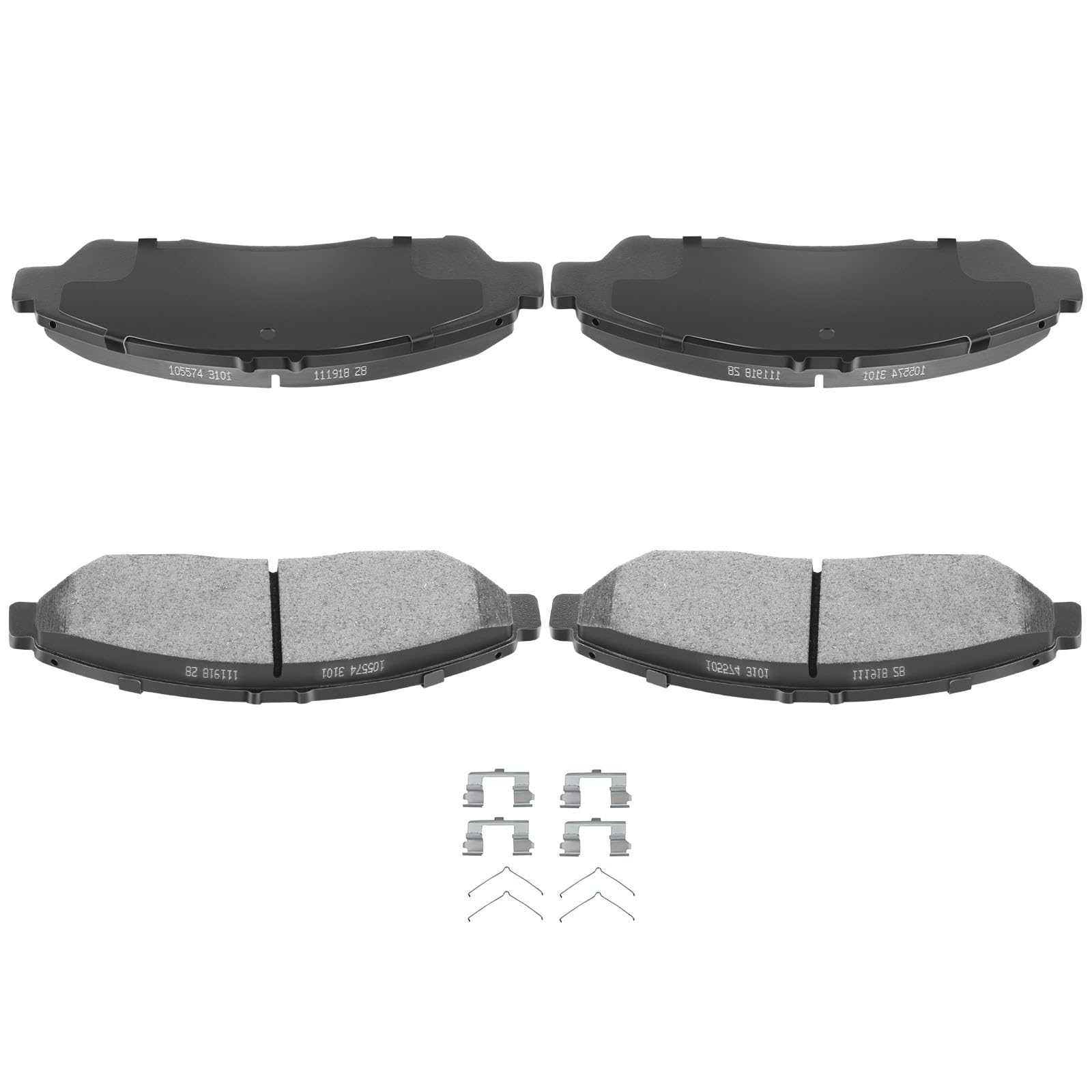 Automuto 4Pcs Front Semi-Metallic Disc Brake Pads Set D1378 For Acura Mdx 2007-2019,For Acura Zdx 2010-2013,For Honda Pilot 2009