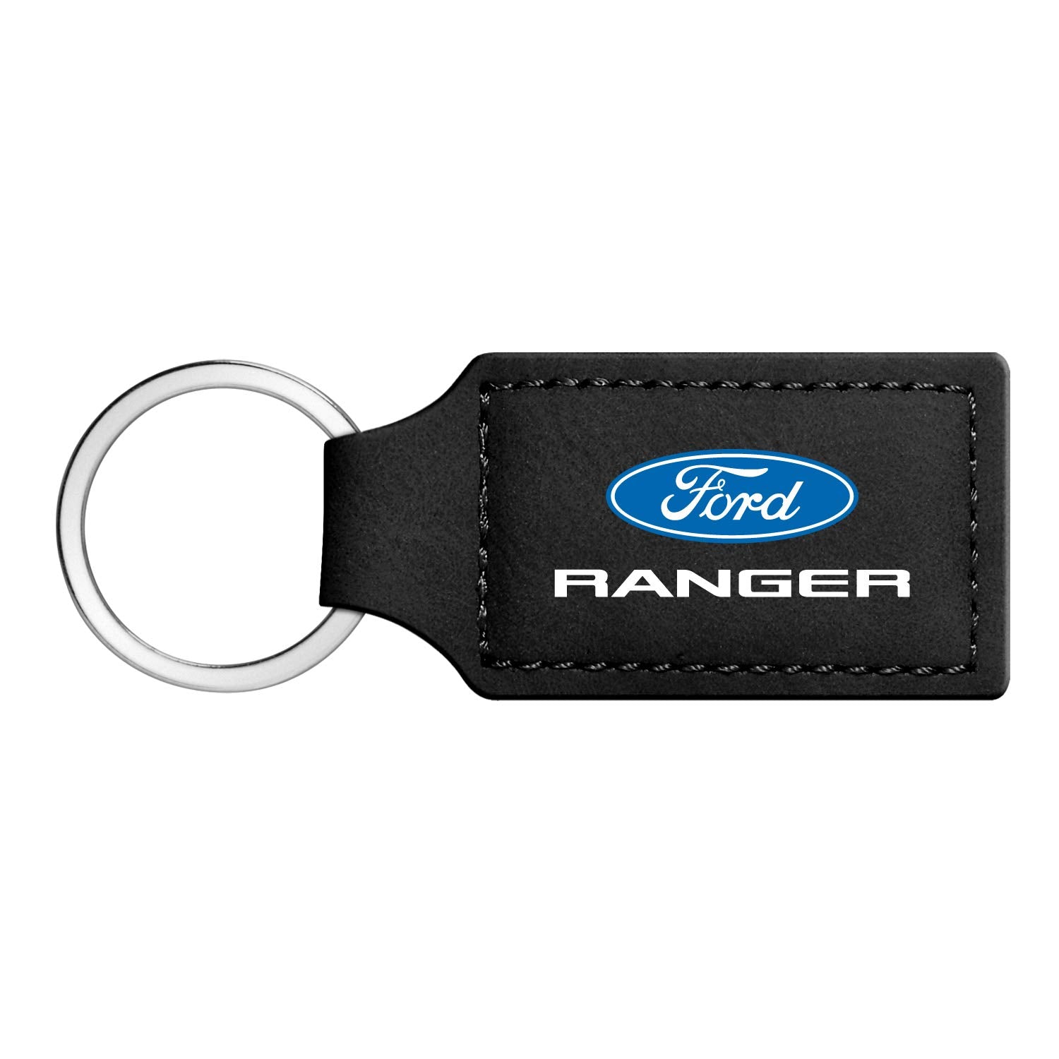 Ipick Image Compatible With Ford Ranger Rectangular Black Leatherette Key Chain