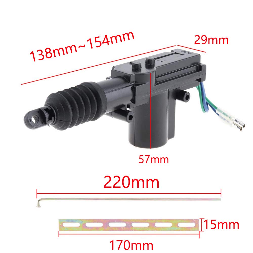 Esupport Universal Car Heavy Duty High Power Door Lock Actuator 2 Wire 12V Pack Of 2