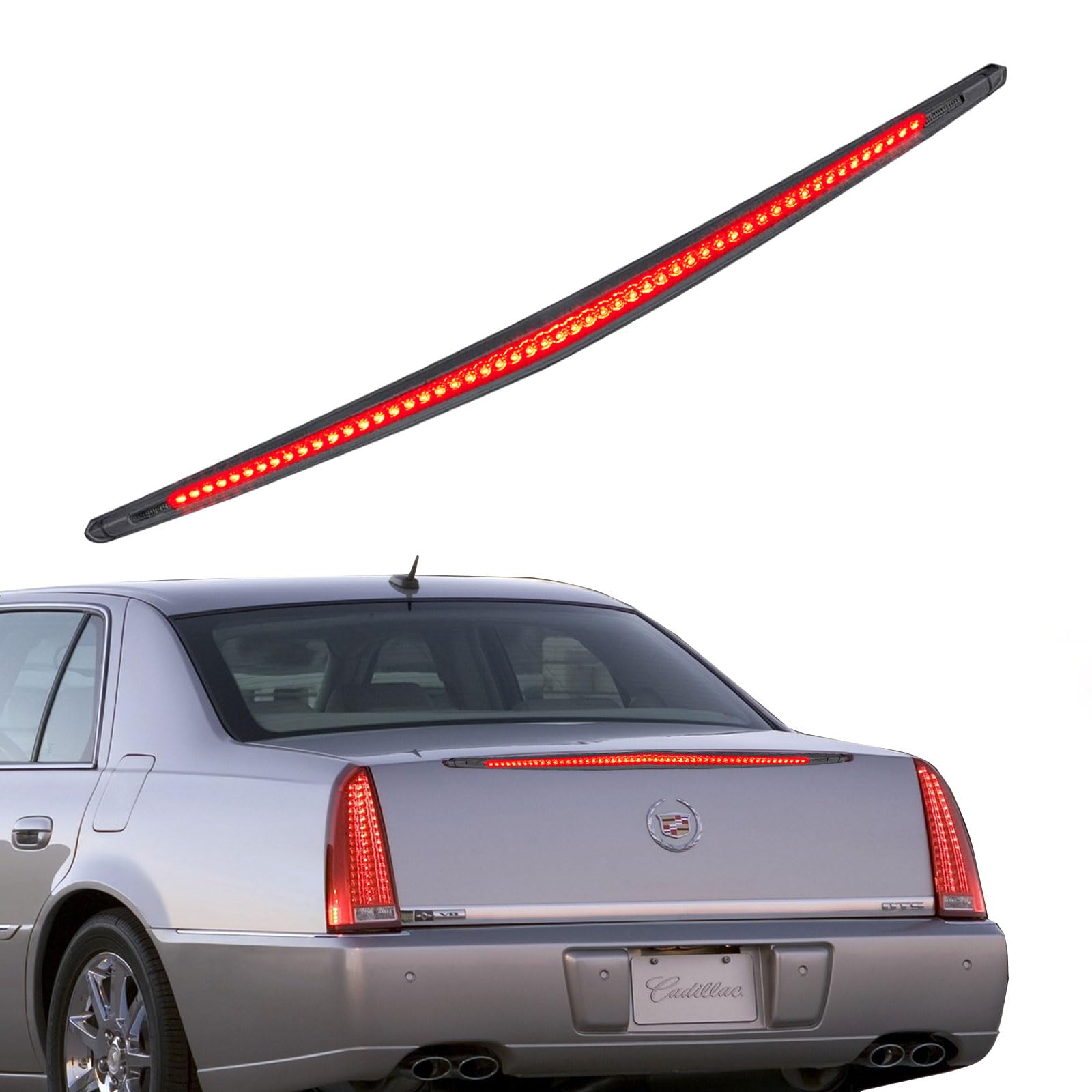 Cxdar Third 3Rd Brake Light Led For 2006-2011 Cadillac Dts, High Mount Rear Brake Lights Assembly For 06-11 Cadillac Dts, Waterp