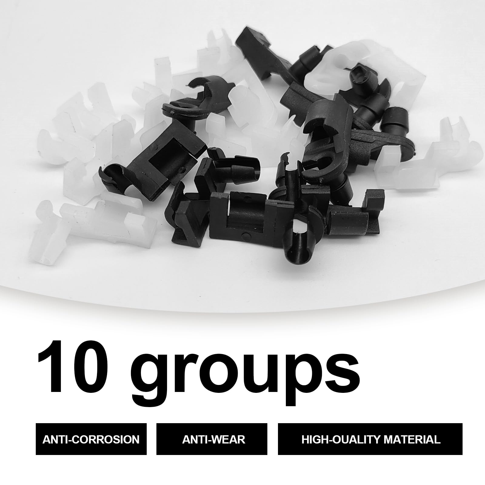 10 Sets Door Lock Rod Car Clips Hood Latch Locking Push Clip Kit, 5/32 Rod Size for GM Ford Chevrolet Chrysler Pontiac Buick Cad