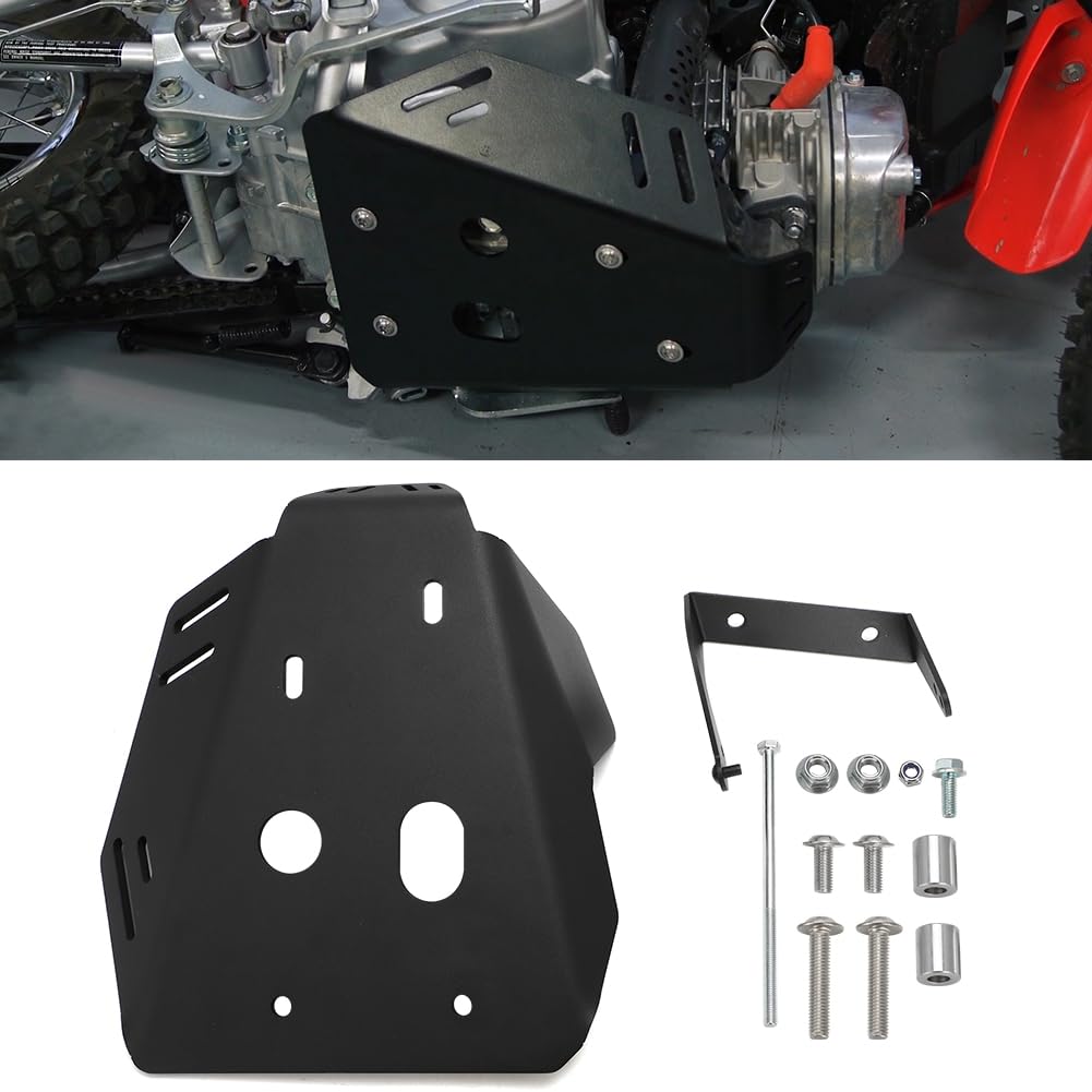WIKIBB Aluminum Black Skid Plate for Honda CRF110F 2019-2024