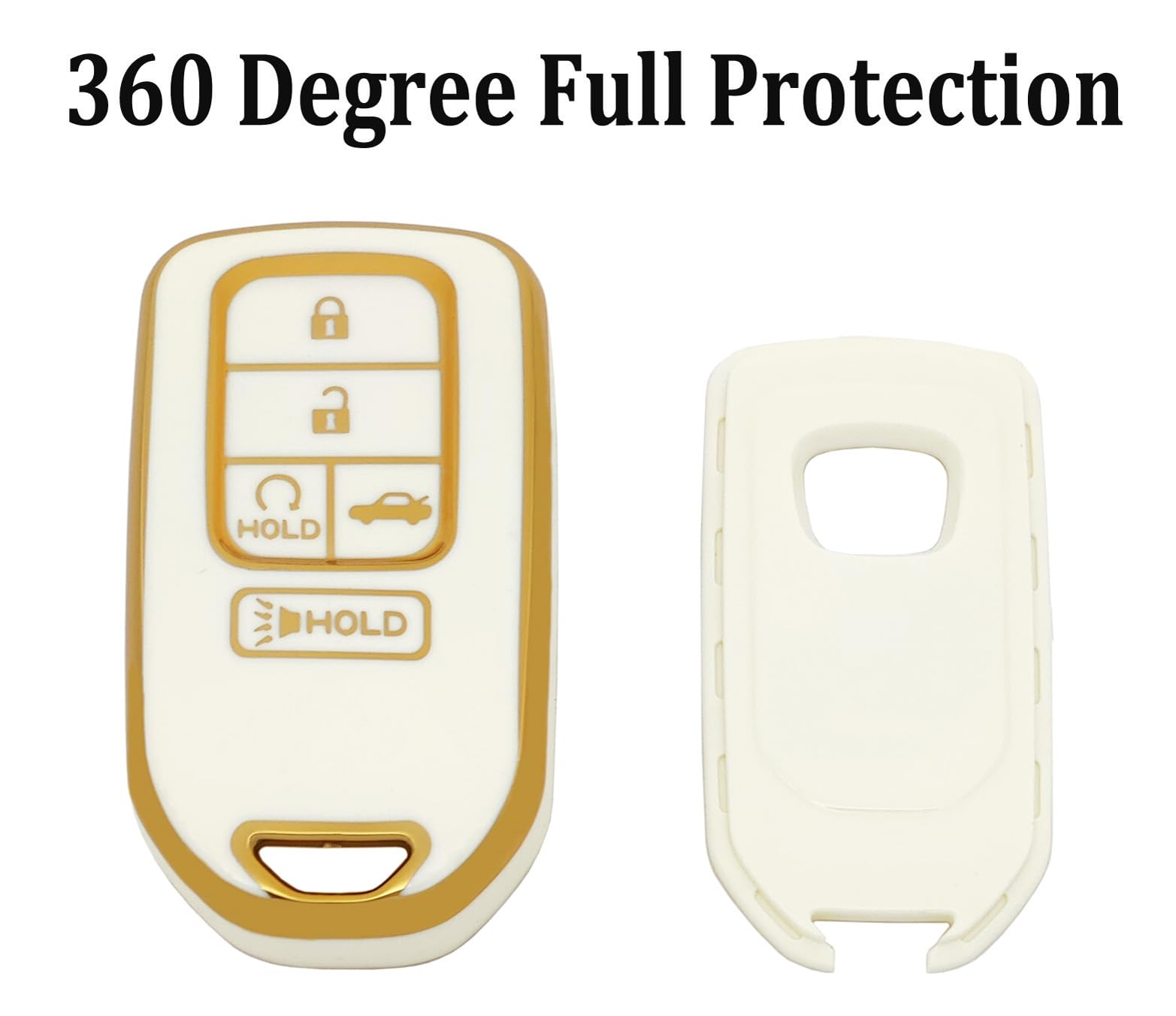 Arruweer Soft TPU Key Fob Cover for Honda Smart Key Fob Case Holder Protector Compatiable with Honda Accord Civic CRV Pilot Ridg