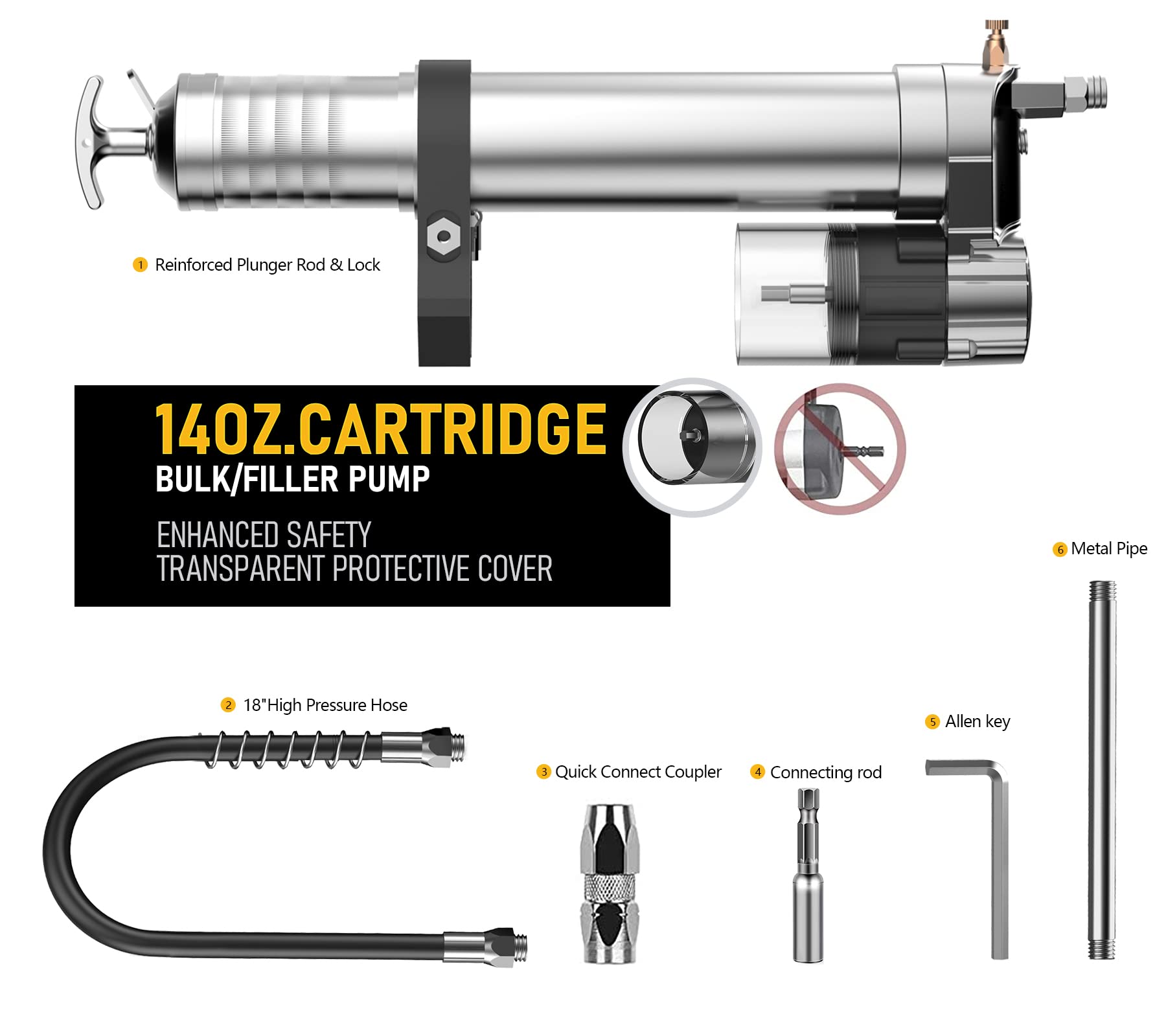 Ativere Grease Gun Drill Adapter, Pneumatic Tool, Electric Drills, Impact Drivers Universal Conversion Gun Head