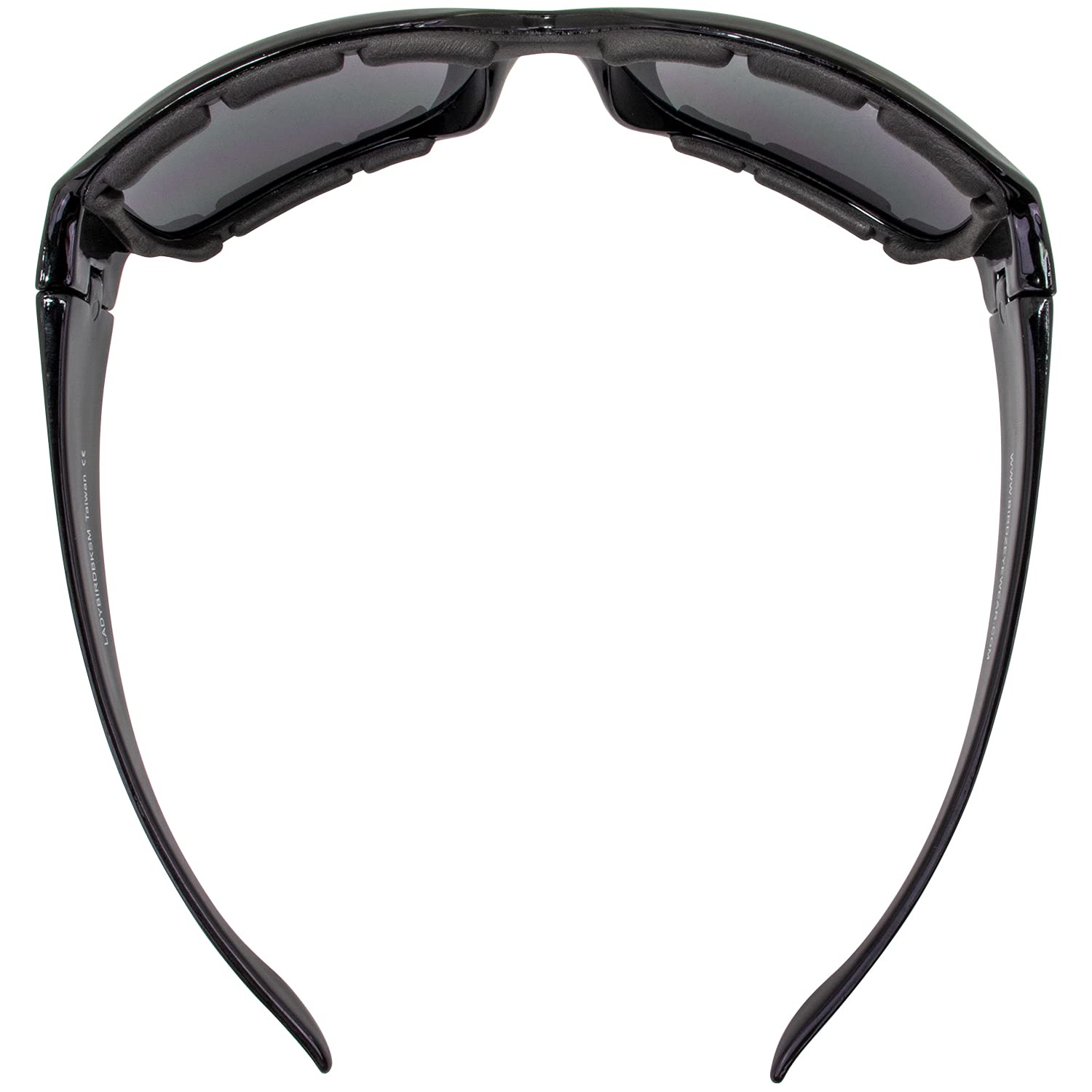 Birdz Eyewear Ladybird Womens Fashion Padded Motorcycle Sunglasses Riding Glasses W/Rhinestones Black (Smoke)