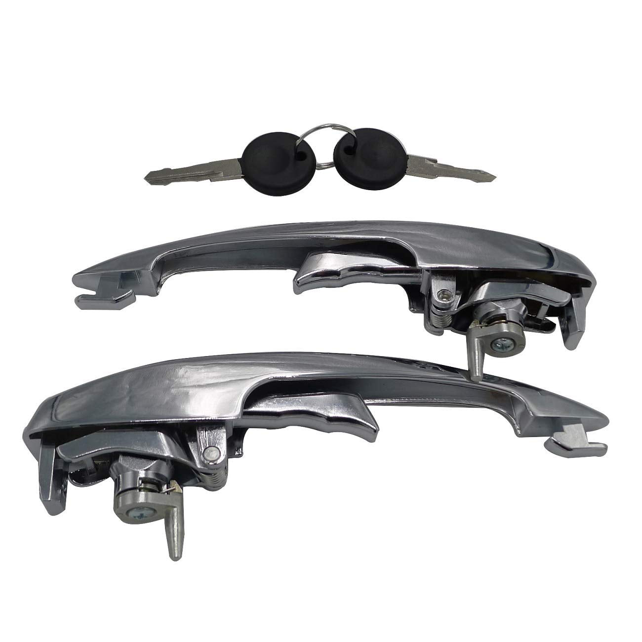 Dasparts Door Handle Kit Pair Chrome 113898205M For Vw Beetle 1968-1977 For Vw Super Beetle 1971-1979