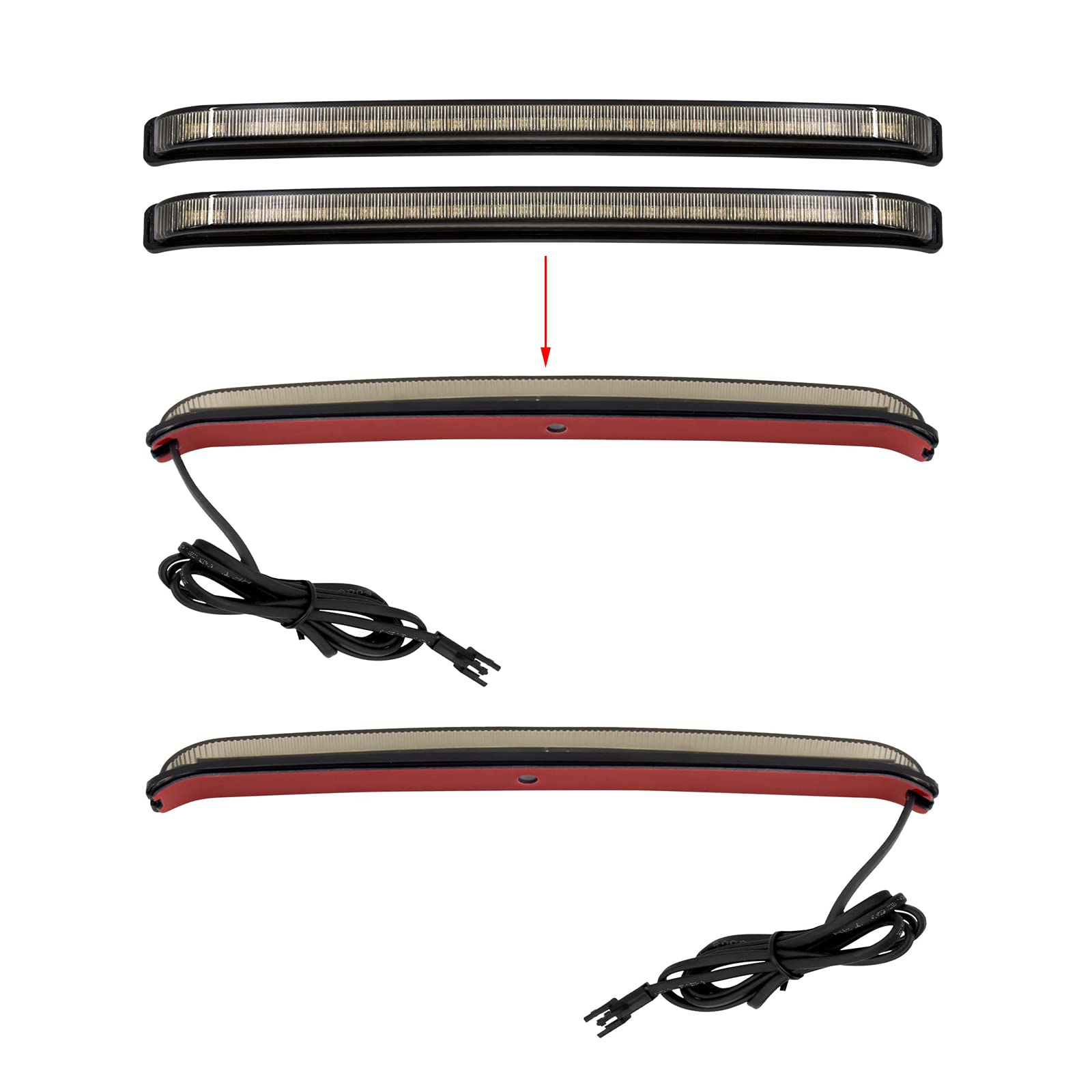 Hcmotorku Motorcycle Led Saddlebag Tail Light Running Brake Sequential Turn Signal Lamp Fit For Harley Touring Street Gilde Road King Road Gilde Electra Glide Ultra Limited 2008-2013