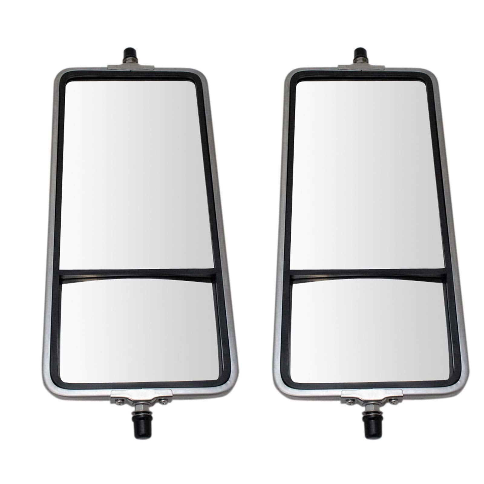Trq West Coast Mirror Manual 16 X 7 Inch Stainless Steel Bubble Back Convex Glass For Hd Semi Truck