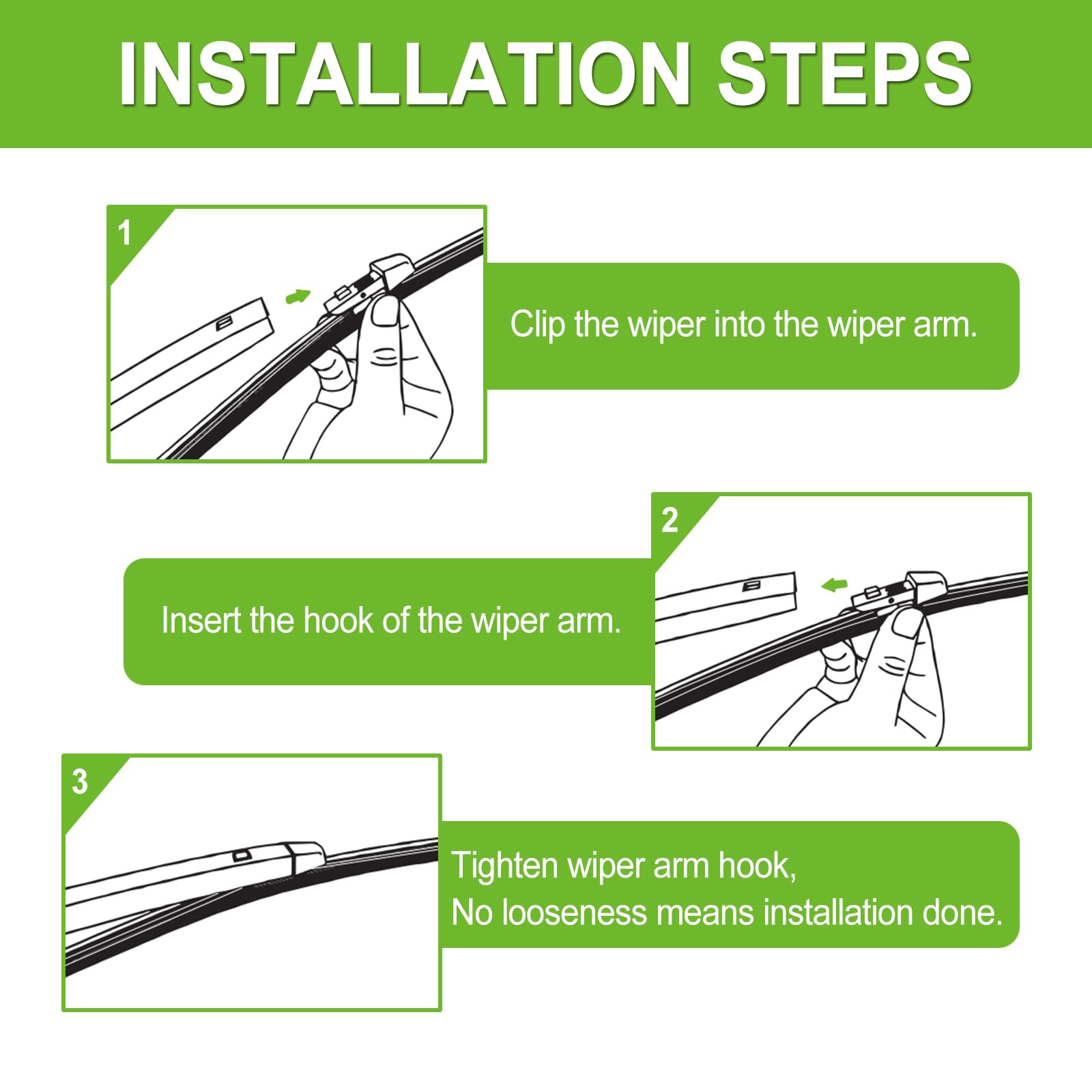 PARRATI 15'' Premium Rear Wiper Blades All-Season Replacement for 2018+ Volkswagen Tiguan,2019+ Touareg Rear Windshield Wipers-(