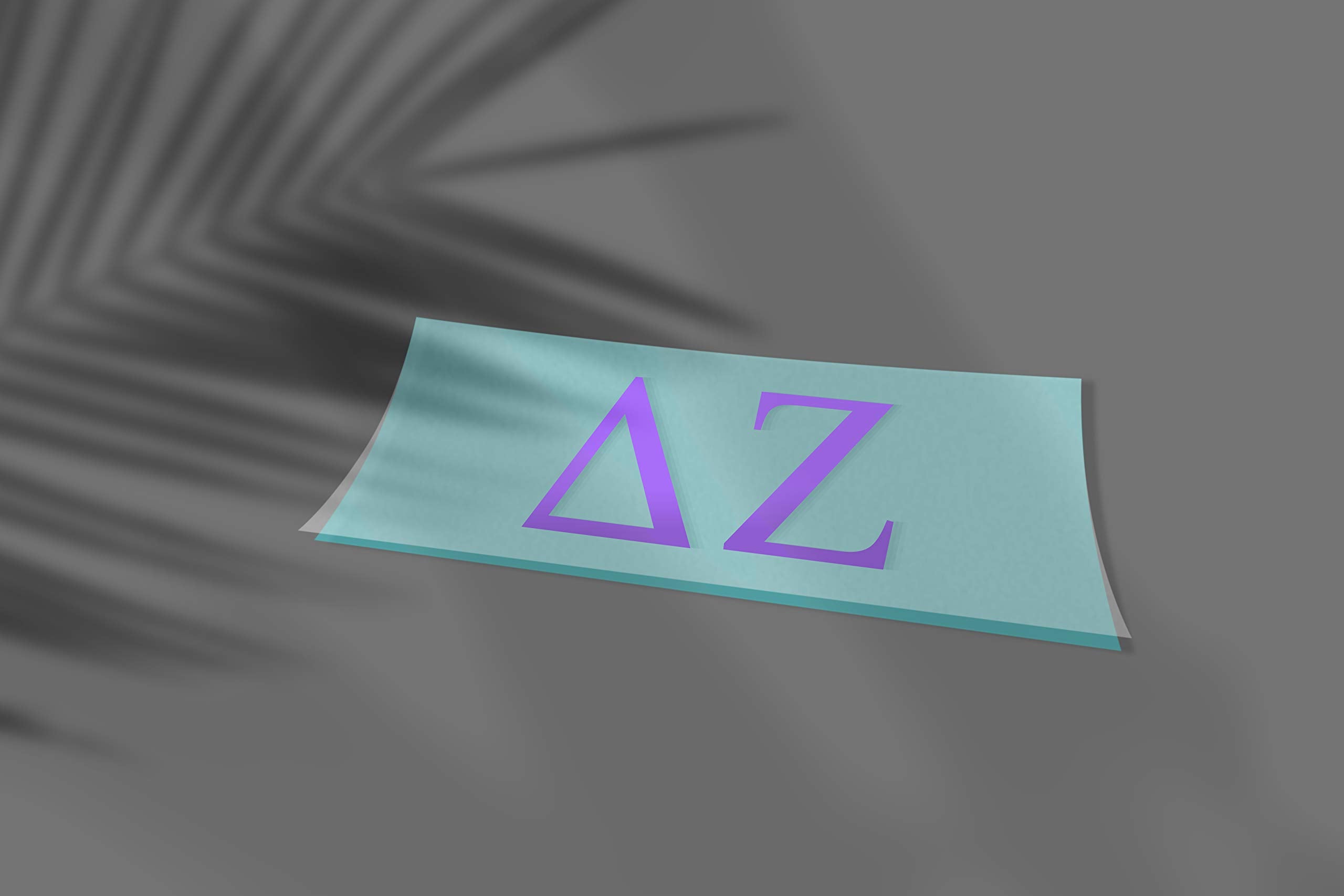 Pro-Graphx Delta Zeta Greek Sorority Sticker Decal, 2.5 Inches Tall, Lilac