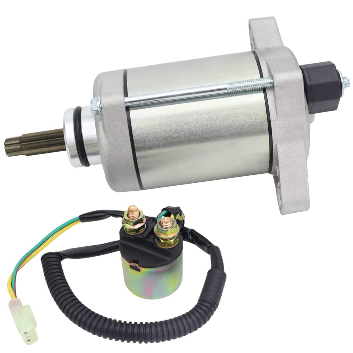 Soarider Starter & Relay Replacement For Honda Rancher 420 Trx420 07-19| Foreman 500 Trx500 12-19|Pioneer 500 Sxs500M 15-21,31200-Hp5-601 31200-Hr0-F01 18921 410-54135 Sm18 Smu0418,Rancher 420 Starter