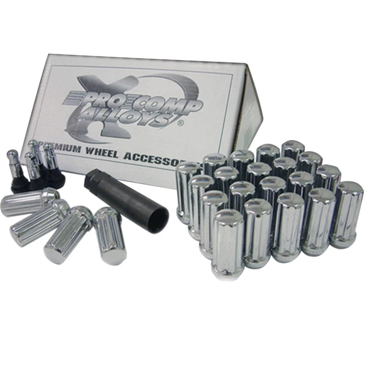 Pro Comp Wheels 11138 Lug Nut Kit 12 x 1.5 ET 24 Lugs HP Valve Key Lug Nut Kit