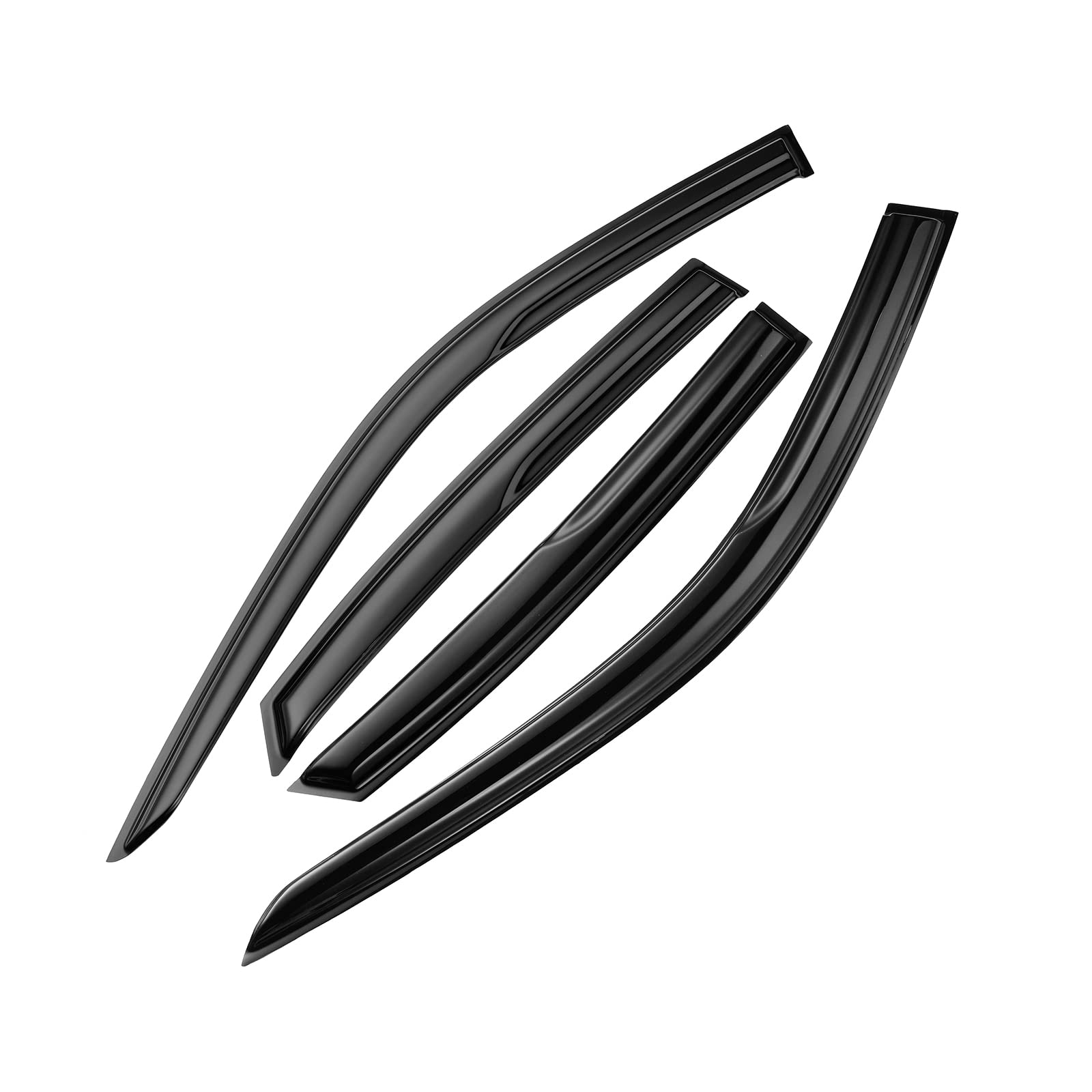 Arokzn Smoke Tinted Tape-On Side Window Visor Deflectors Rain Guards Designed for Honda Civic Sedan 2022 2023 LX EX SI HPT Sport